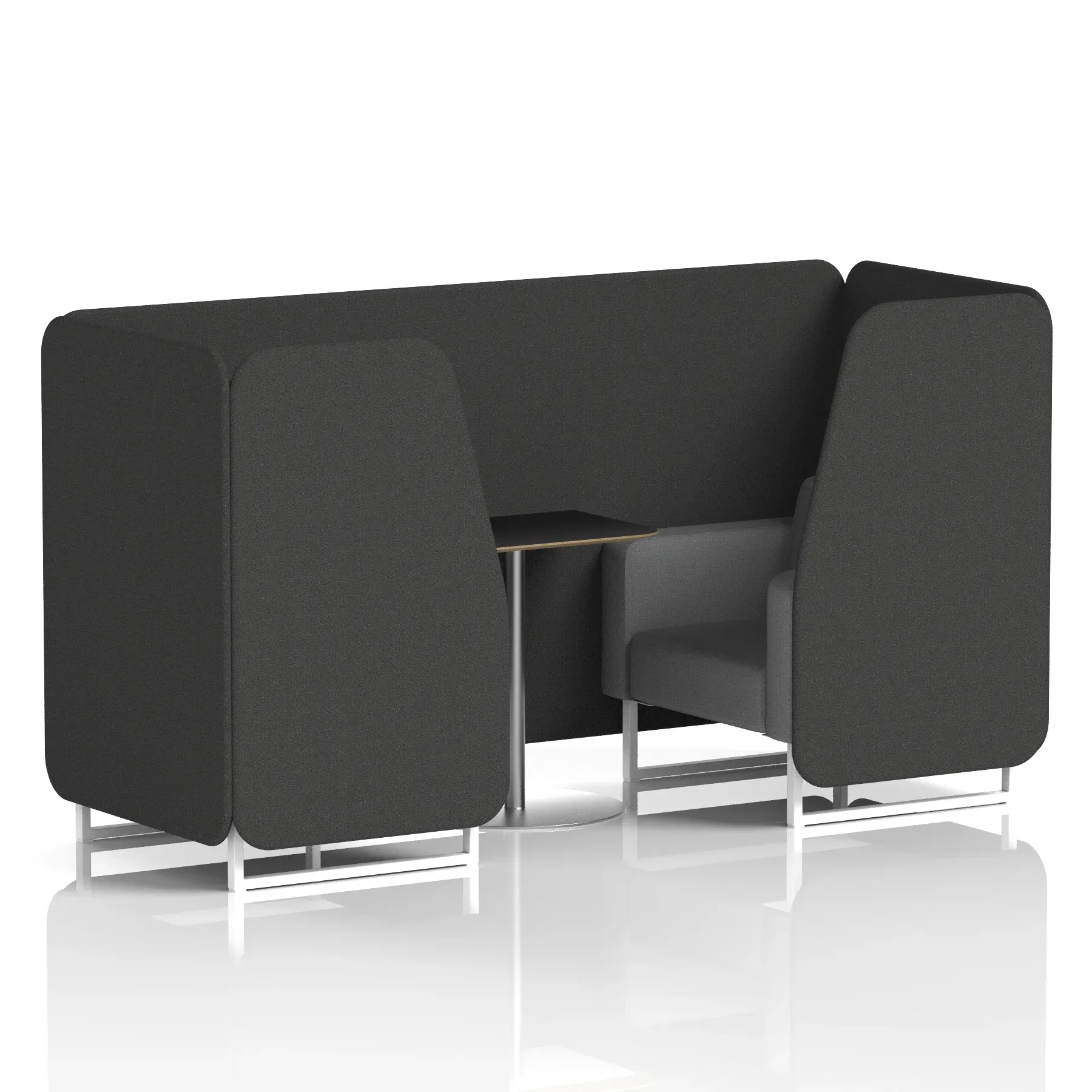 Brixworth Booth With Black Table In Two Tone