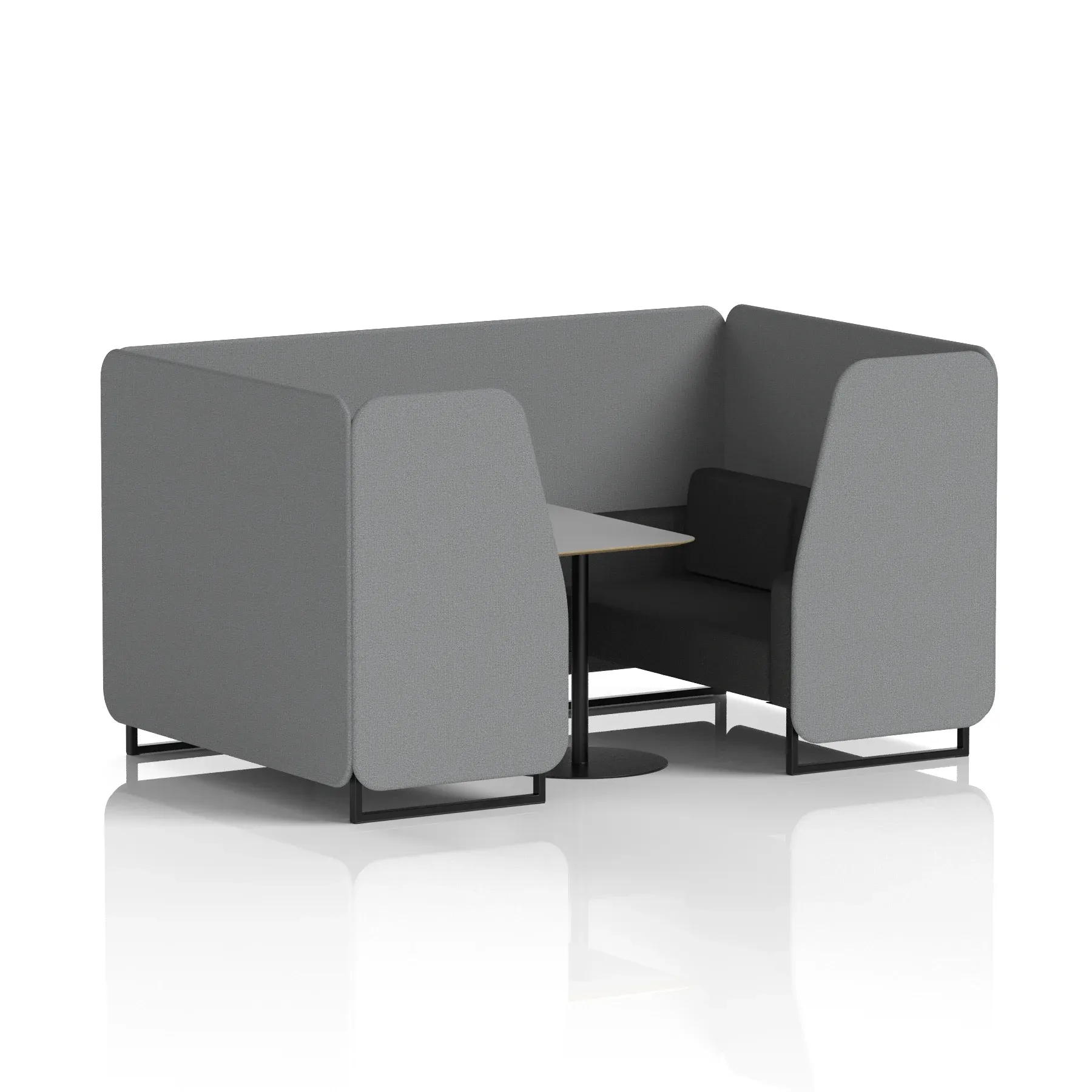 Brixworth Booth With Grey Table In Two Tone
