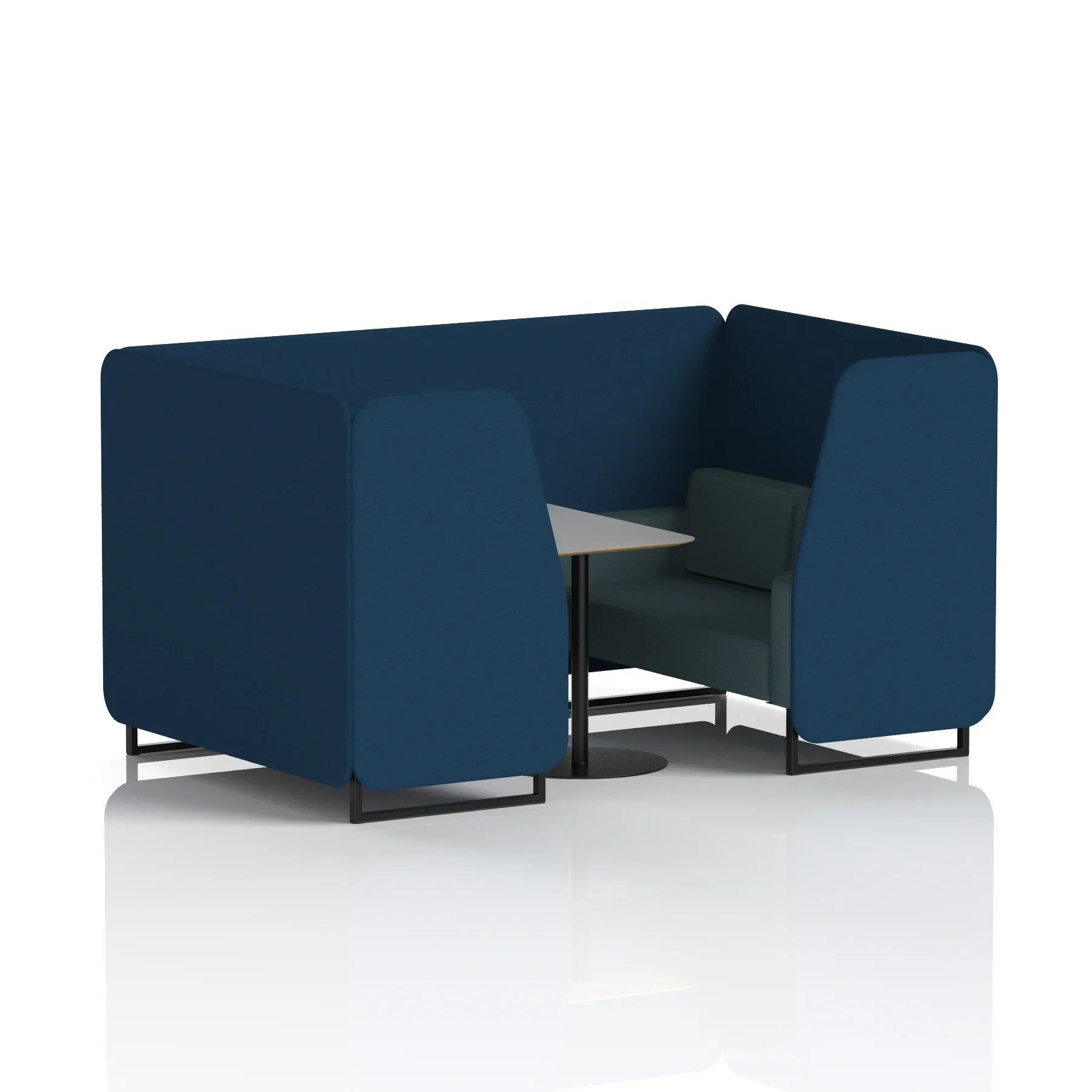 Brixworth Booth With Grey Table In Two Tone