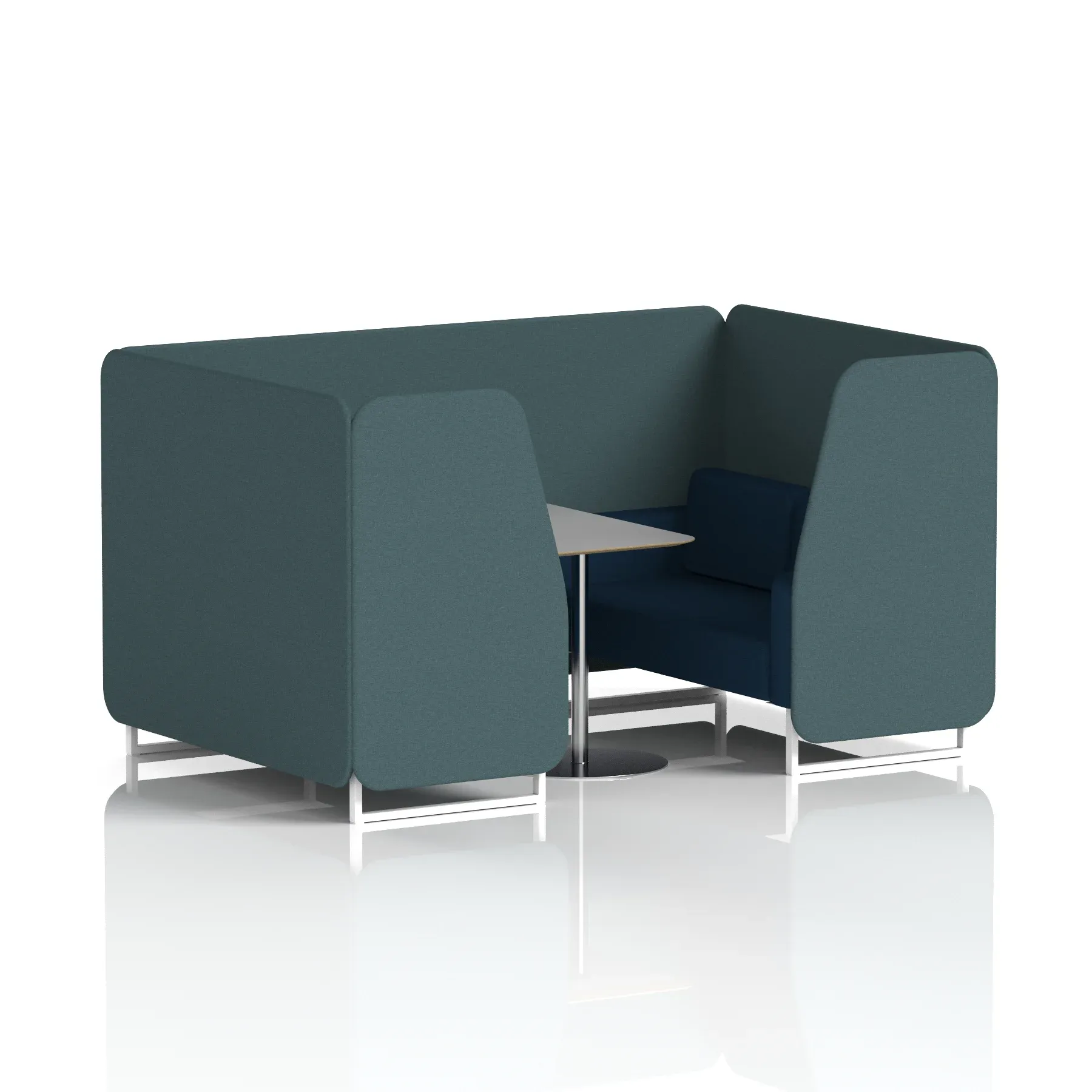 Brixworth Booth With Grey Table In Two Tone