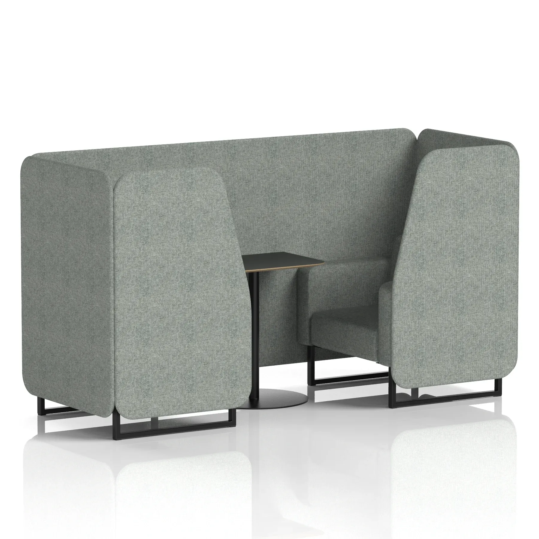 Brixworth Booth With Black Table In Single Tone