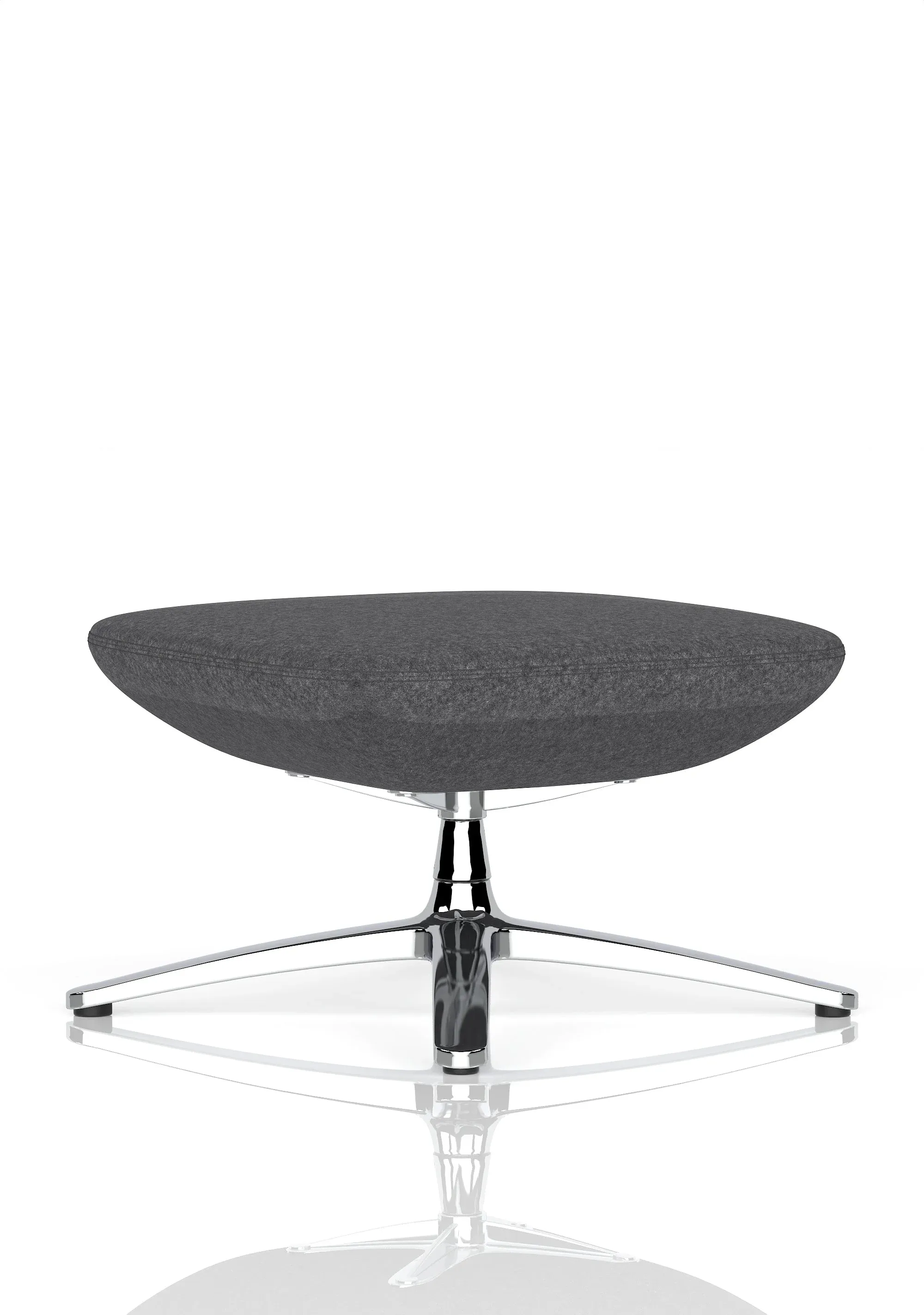 Etta Dark Grey Cashmere Footstool