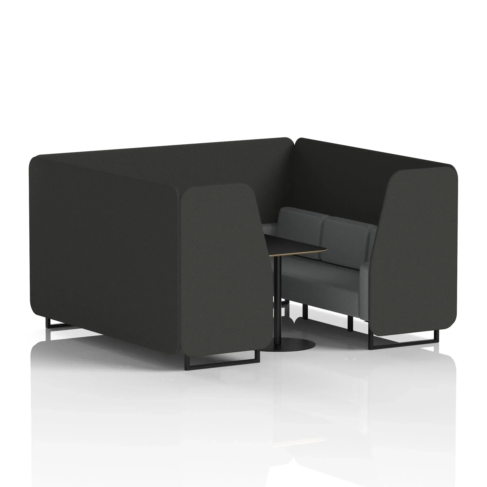 Brixworth Booth With Black Table In Two Tone