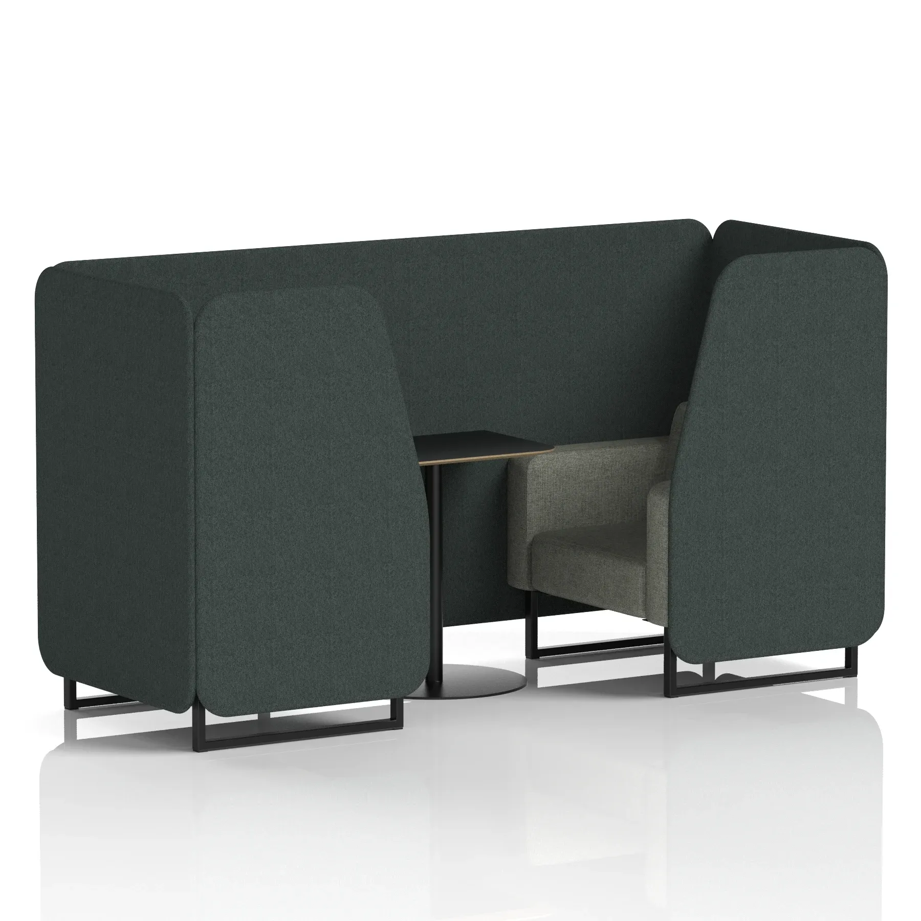 Brixworth Booth With Black Table In Two Tone