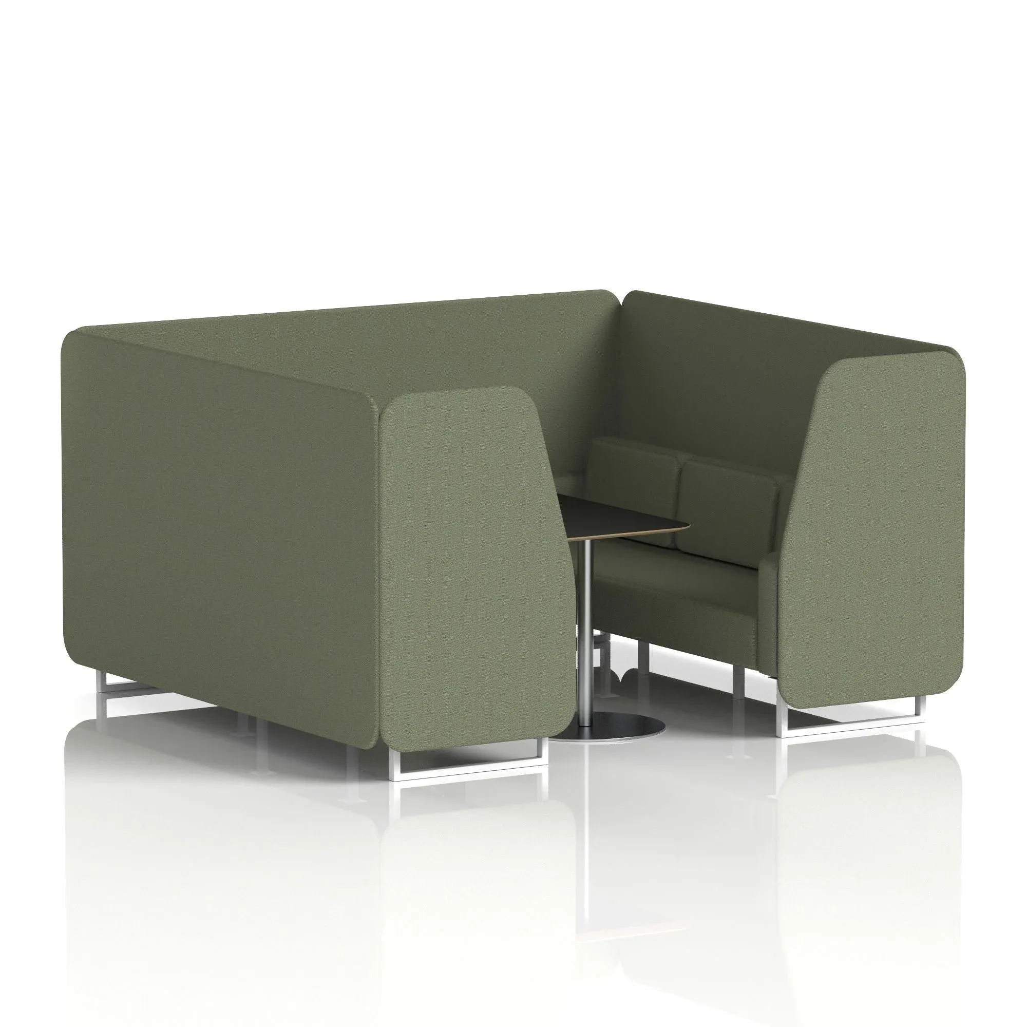 Brixworth Booth With Black Table In Single Tone