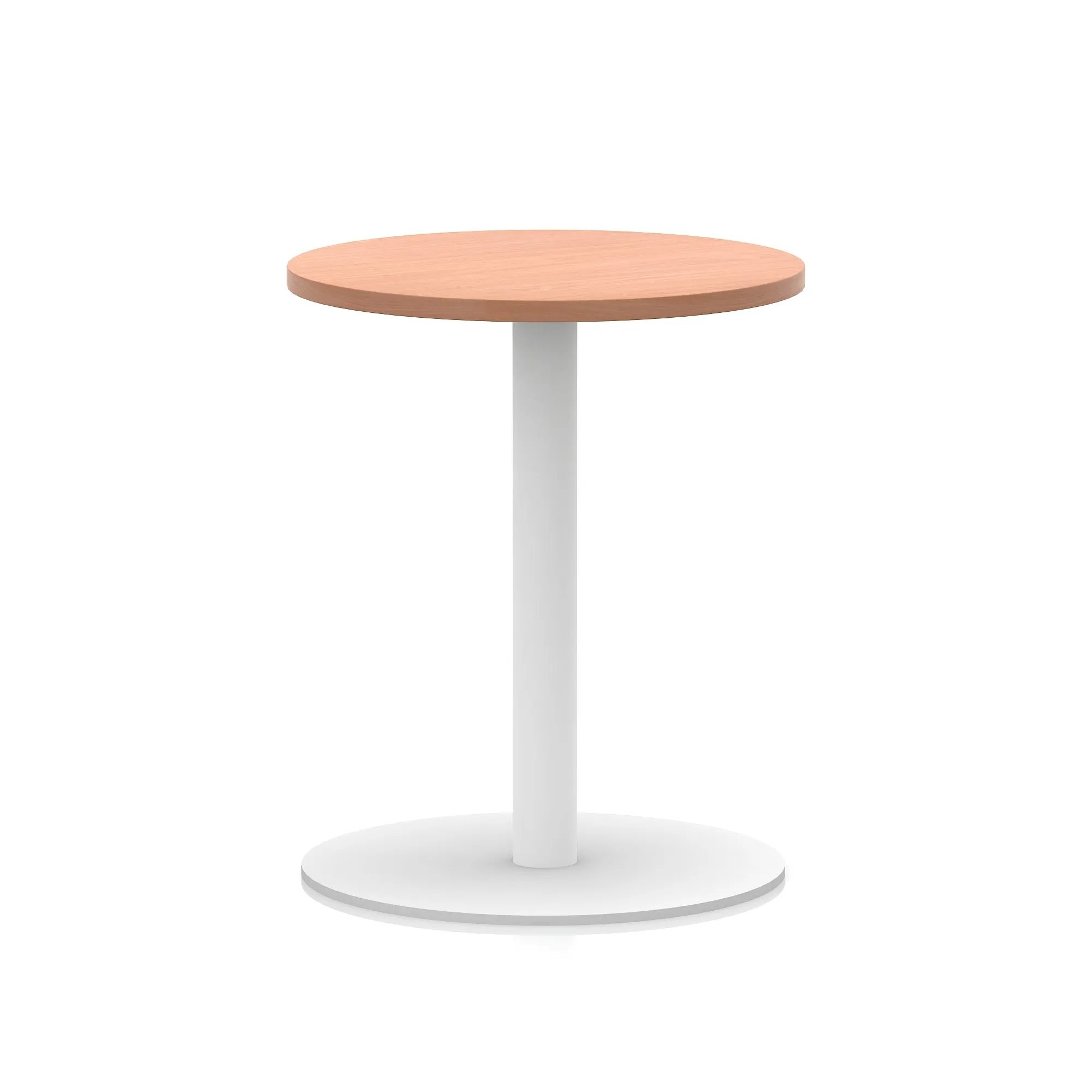 Italia Round Poseur Table White Leg