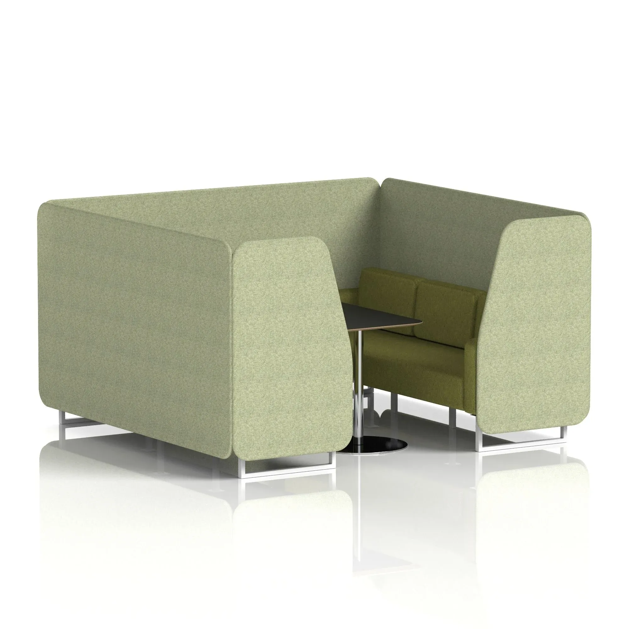 Brixworth Booth With Black Table In Two Tone