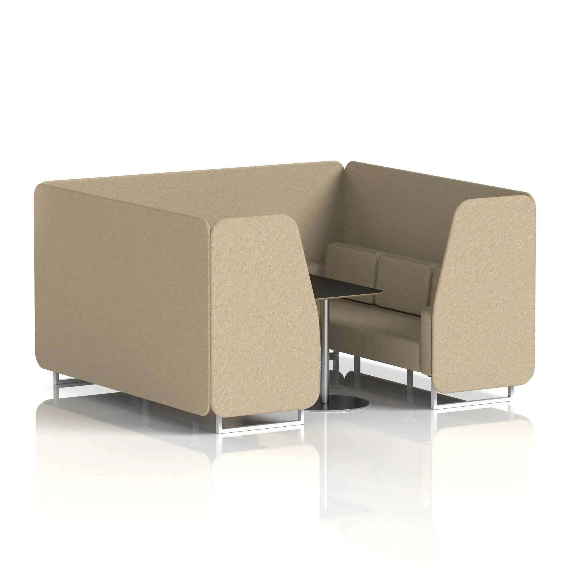 Brixworth Booth With Black Table In Single Tone