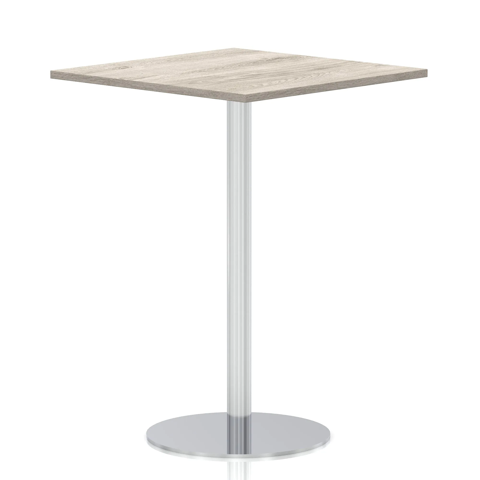 Italia Square Poseur Table Silver Leg