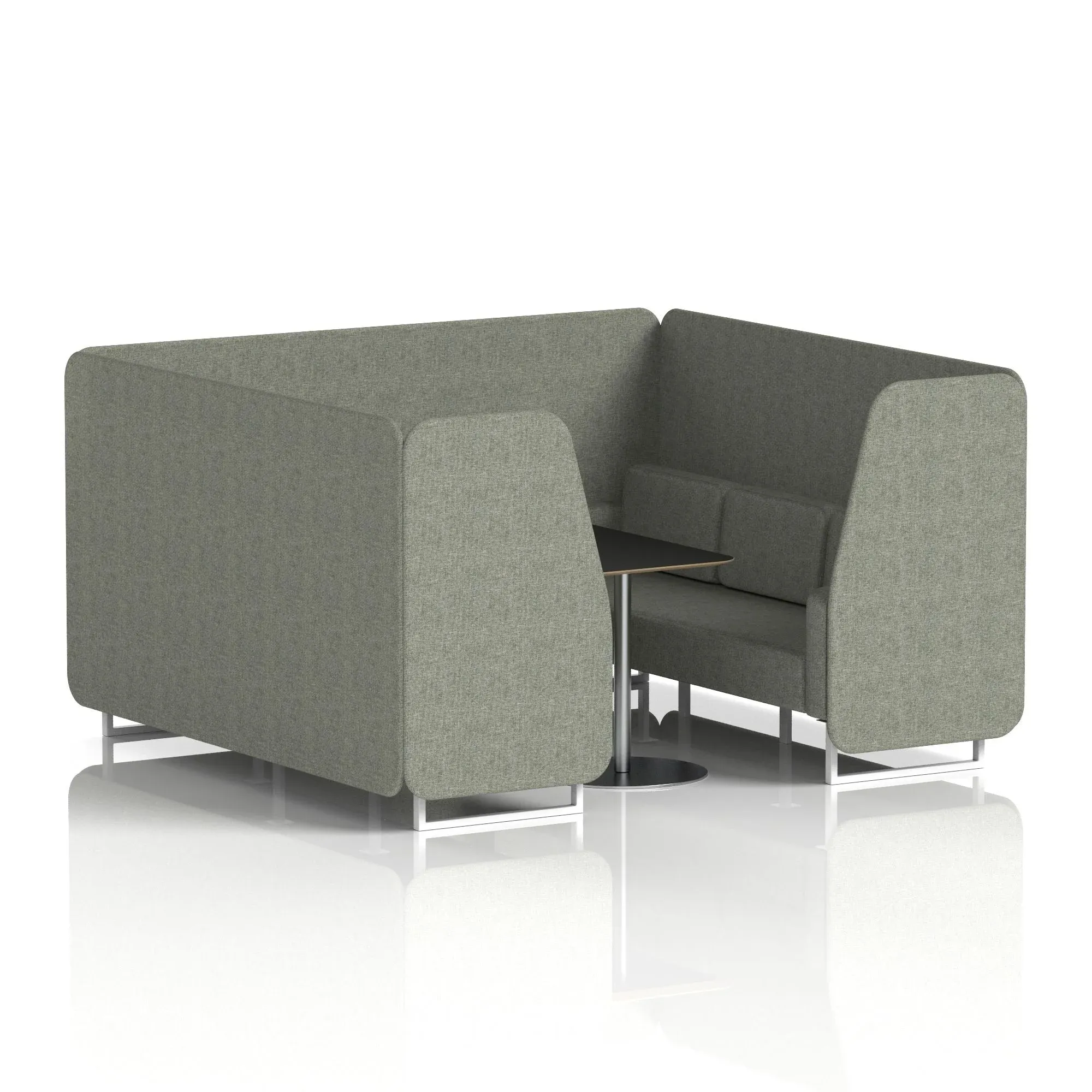Brixworth Booth With Black Table In Single Tone
