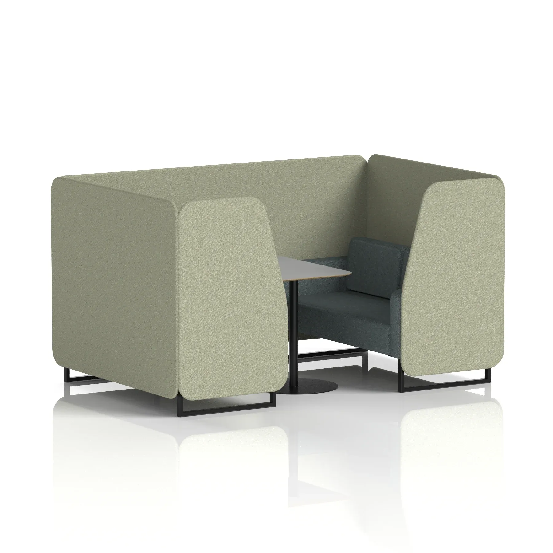 Brixworth Booth With Grey Table In Two Tone