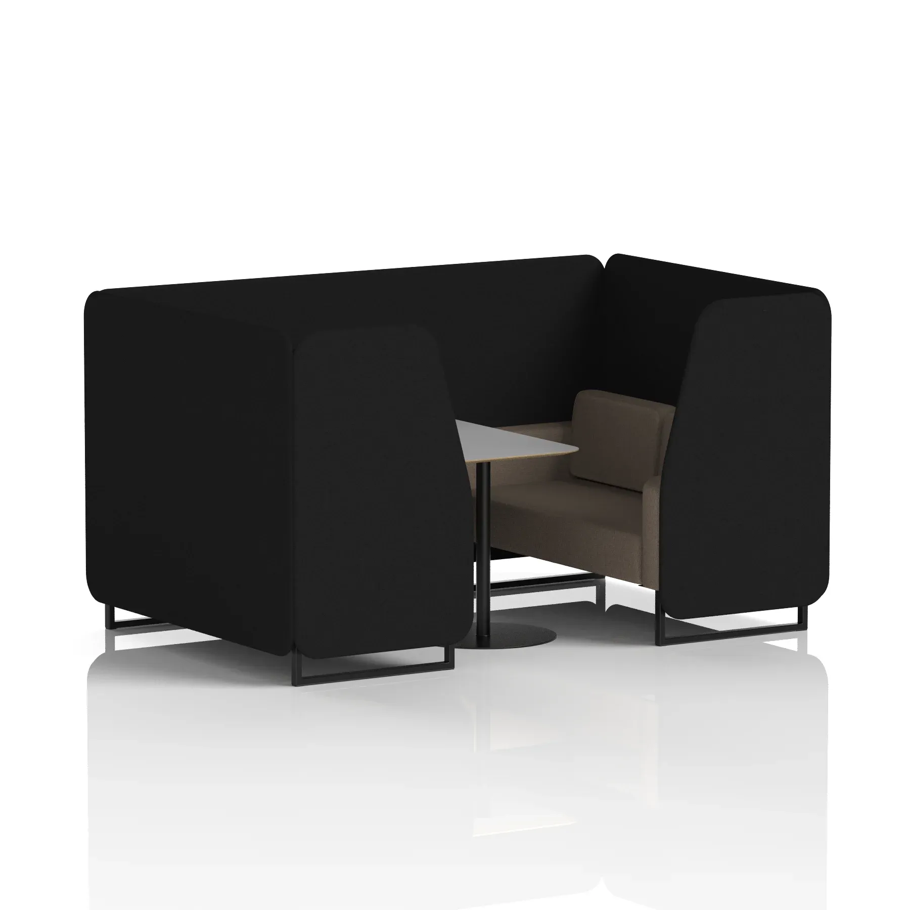 Brixworth Booth With Grey Table In Two Tone