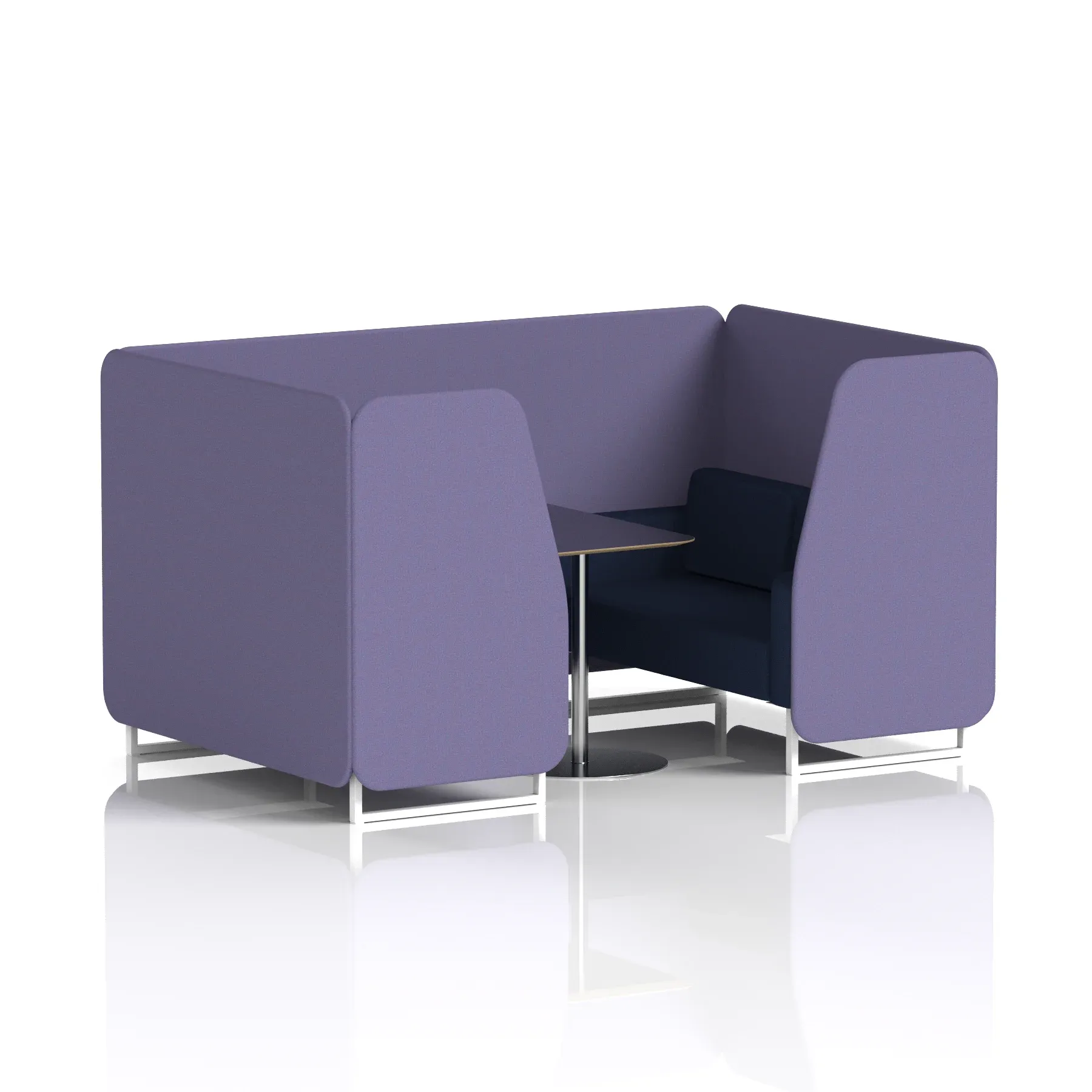 Brixworth Booth With Black Table In Two Tone