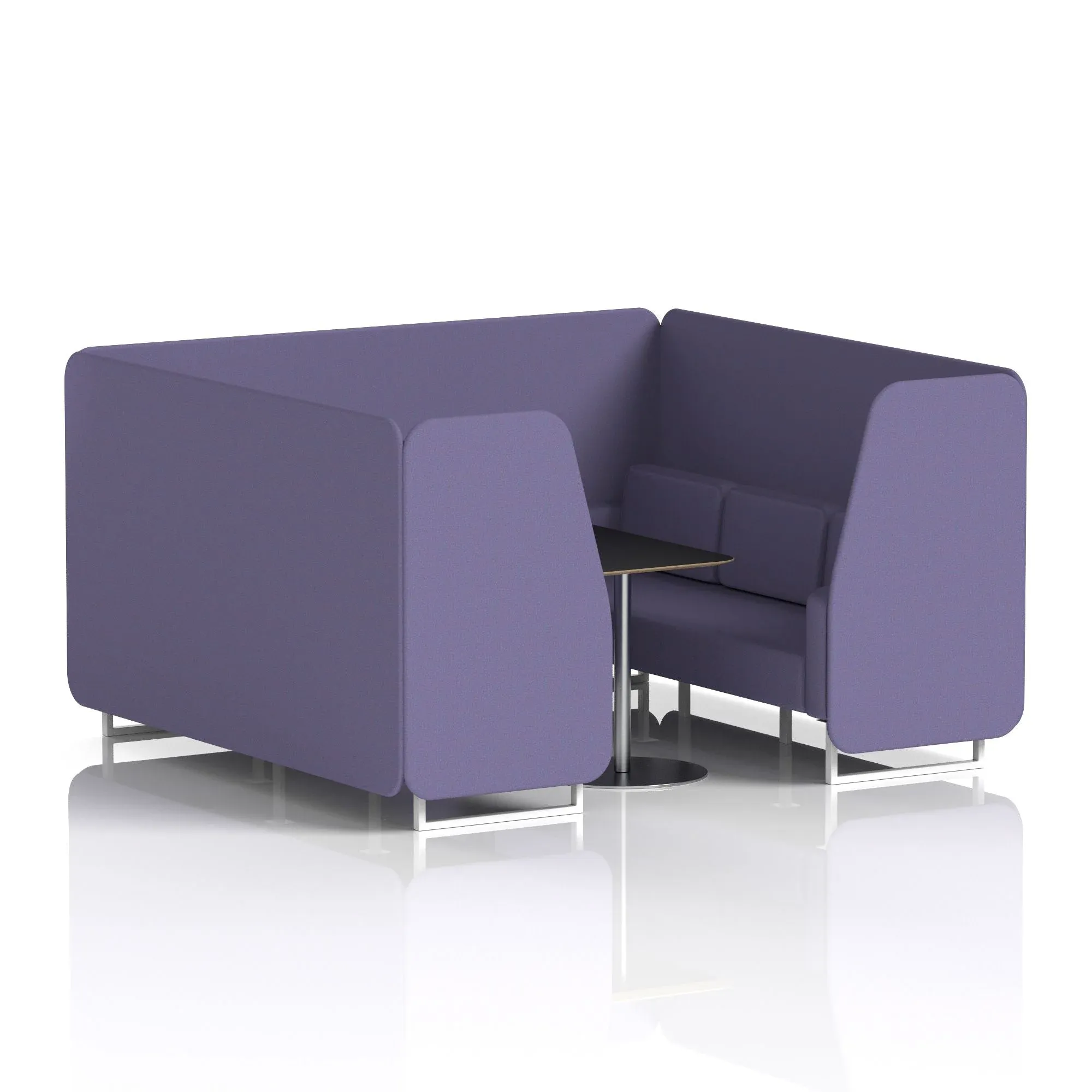 Brixworth Booth With Black Table In Single Tone