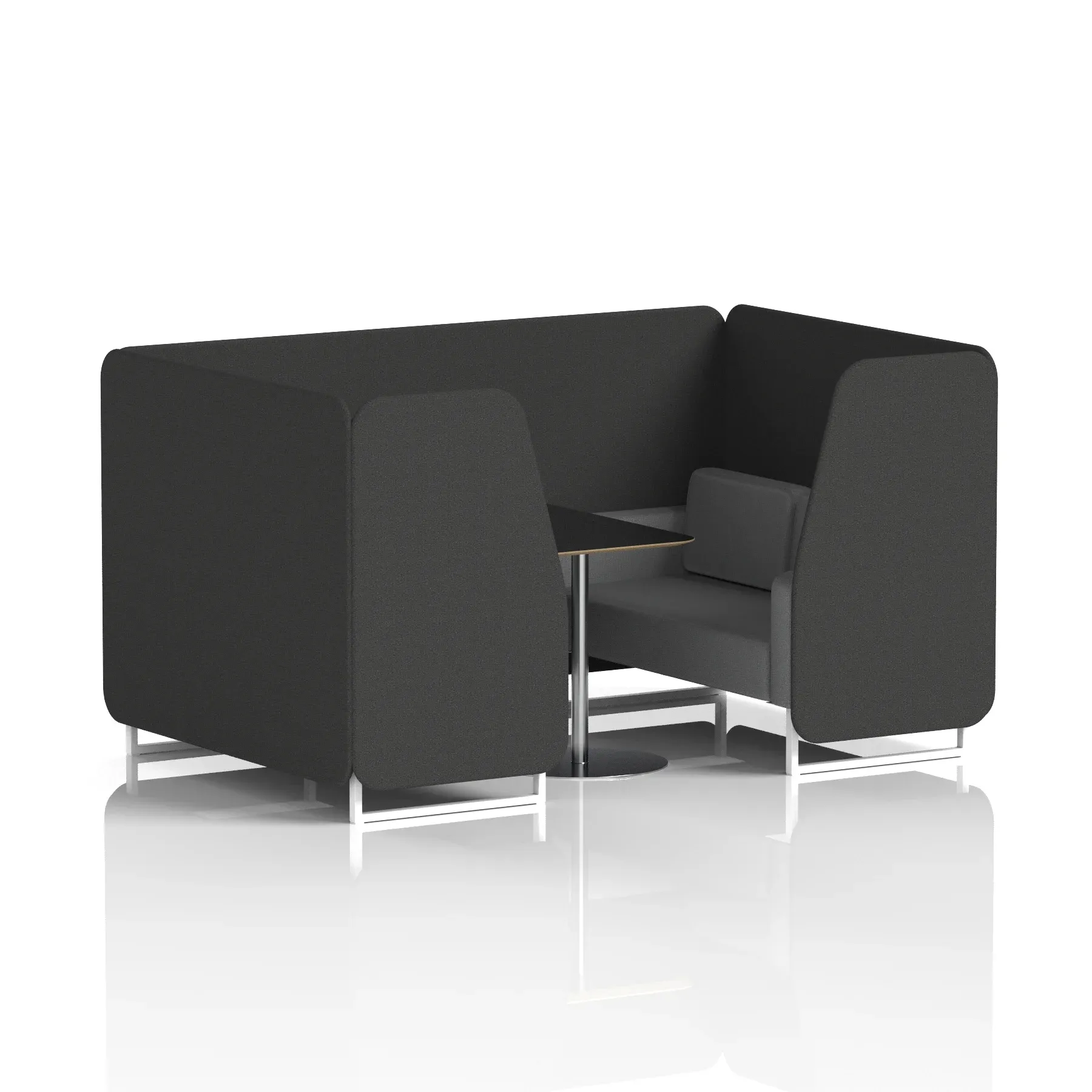 Brixworth Booth With Black Table In Two Tone