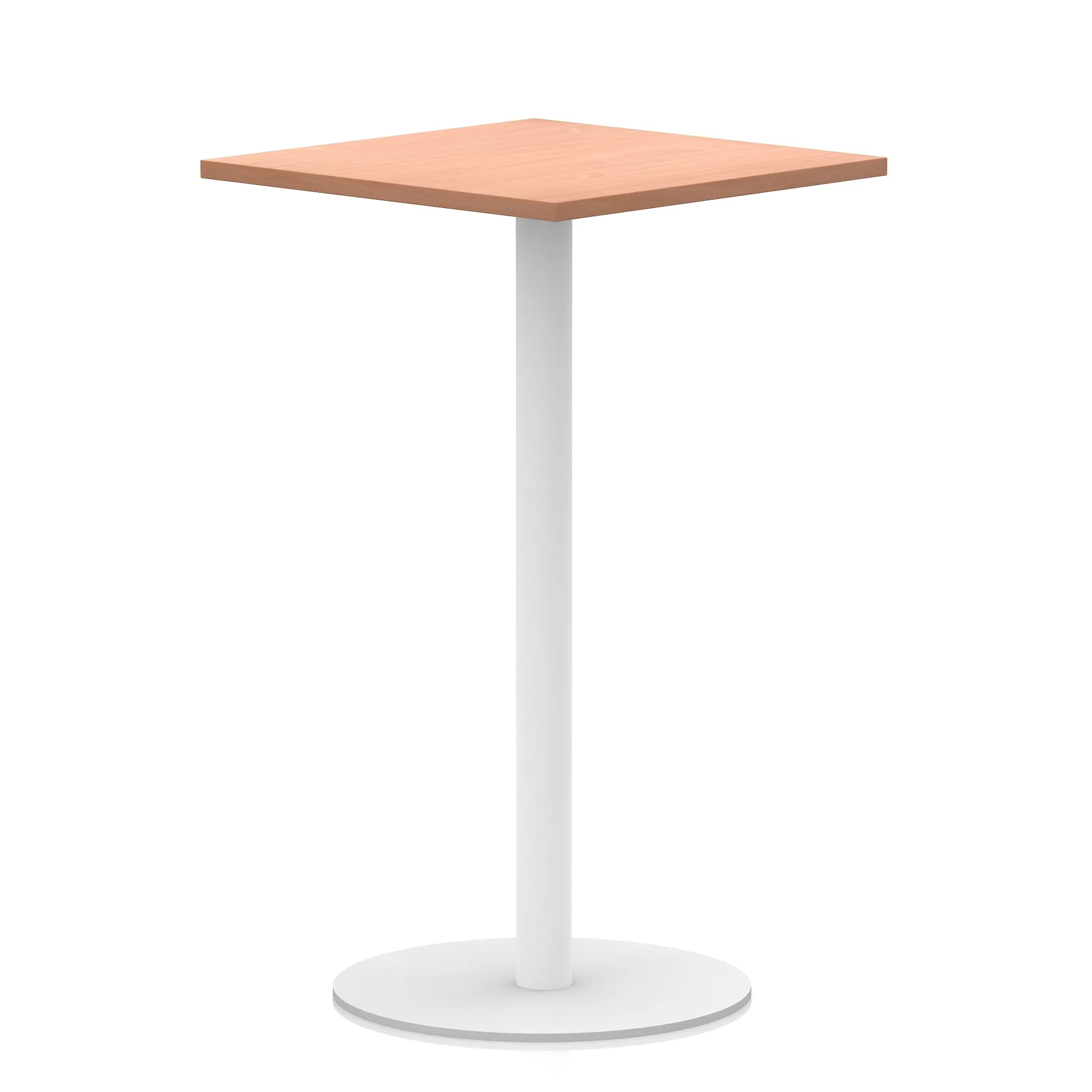 Italia Square Poseur Table White Leg