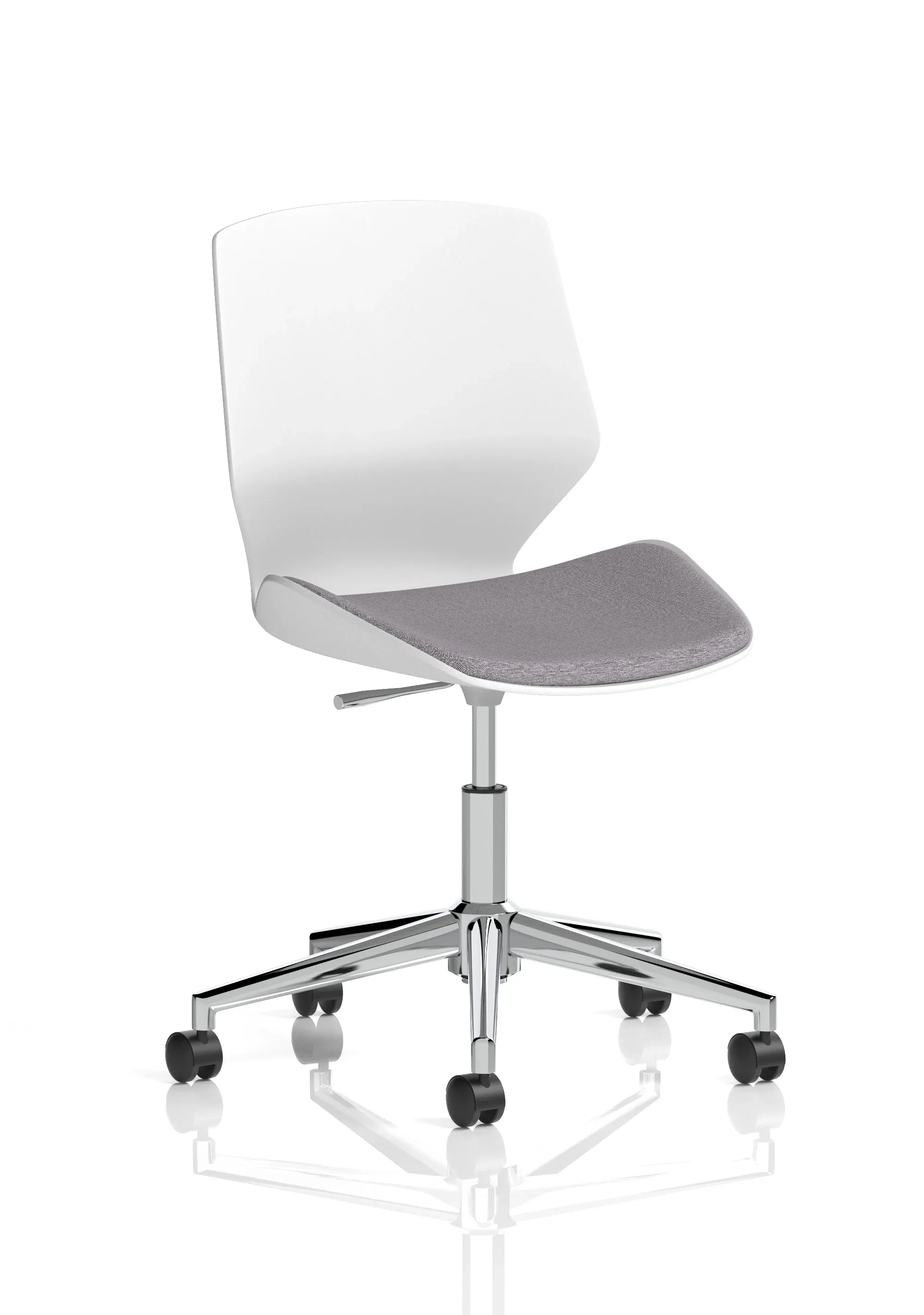 Florence 5 Star Base White Frame Fabric Visitor Chair