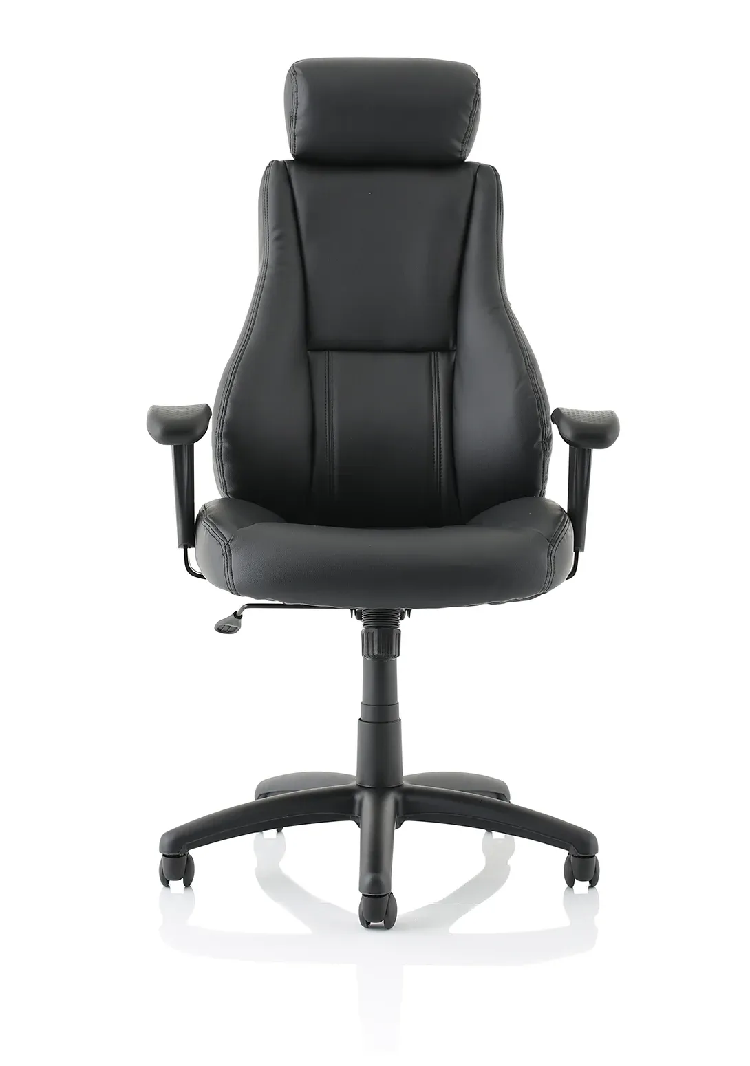 Winsor Medium Back Executive Black Leather Office Chair with Arms