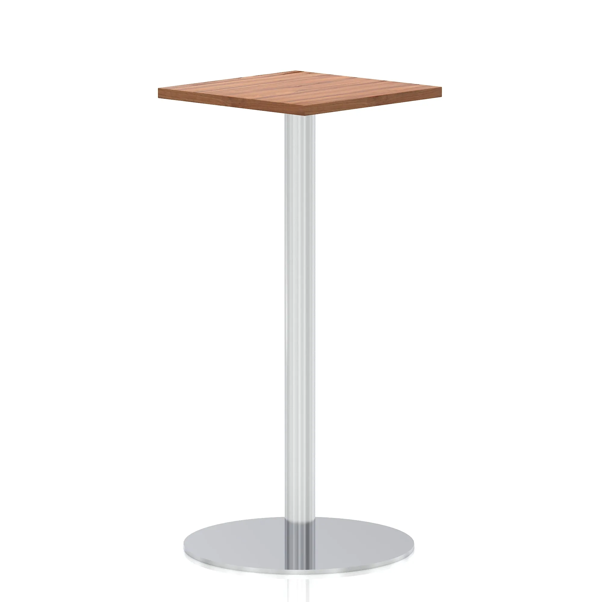 Italia Square Poseur Table Silver Leg