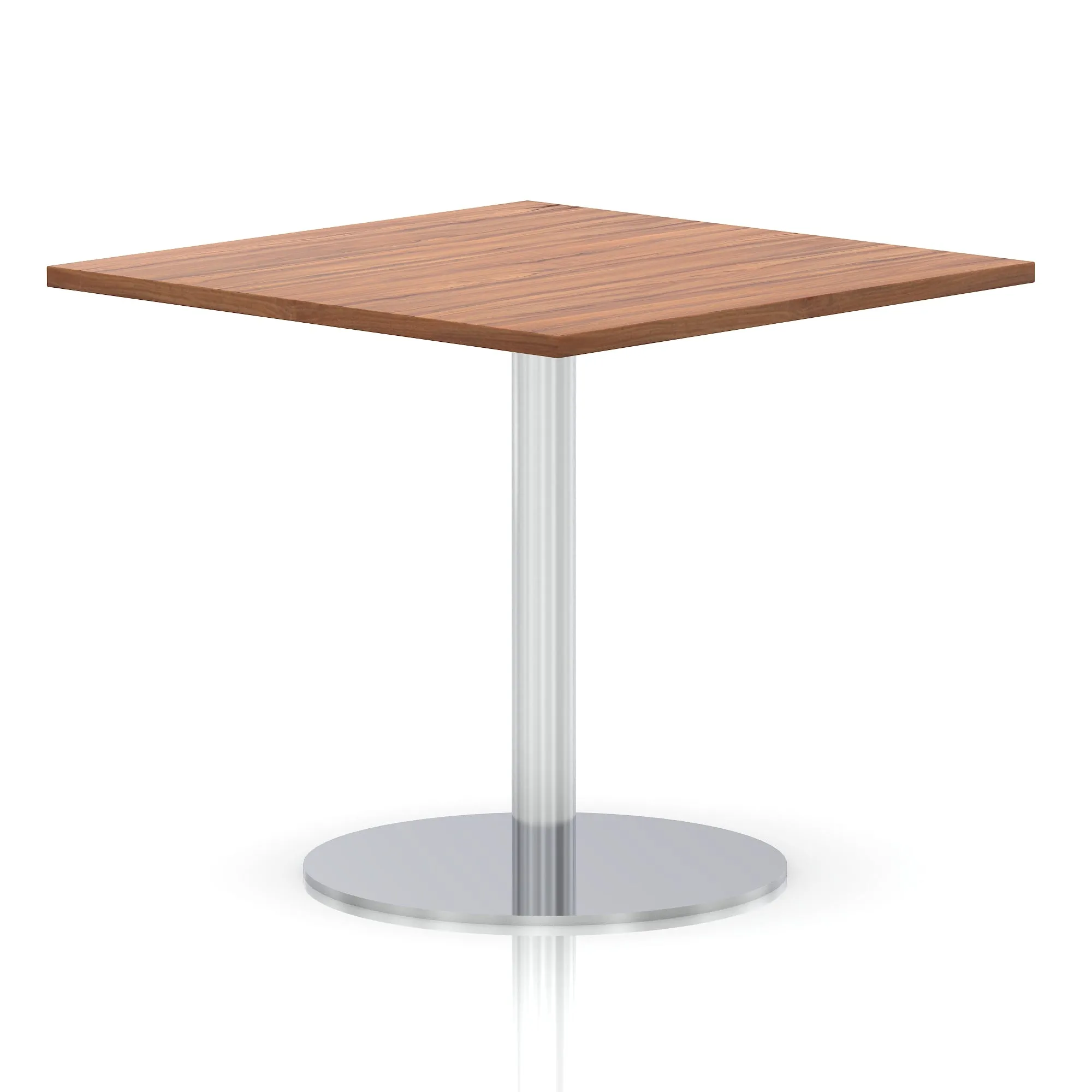 Italia Square Poseur Table Silver Leg