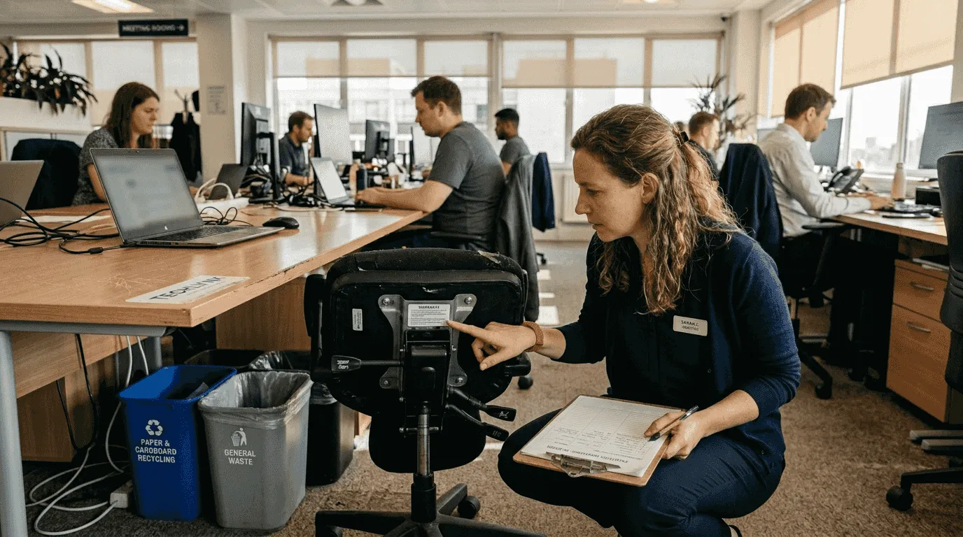 Examining long-lasting office furniture in use