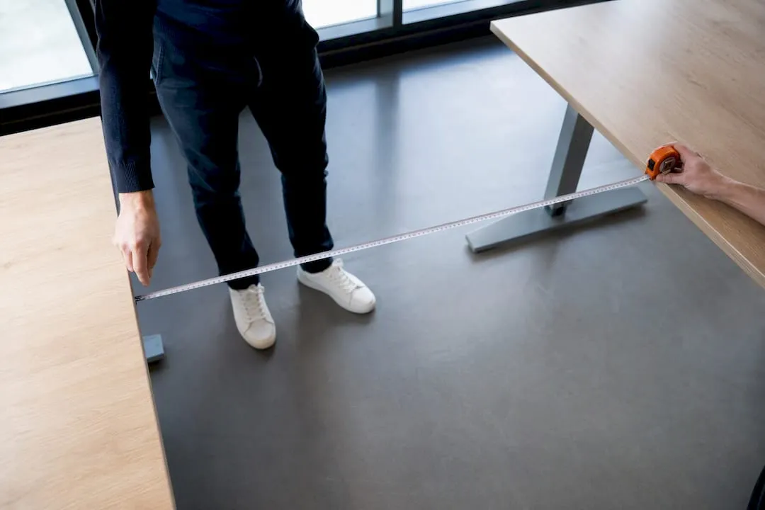 58–125 cm standing desk dimensions for office buyers, EN 527 checks