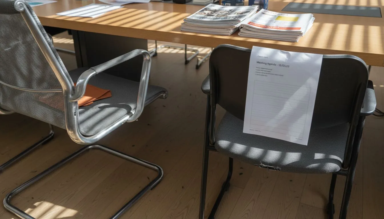 Office chair materials detailed comparison in meeting room
