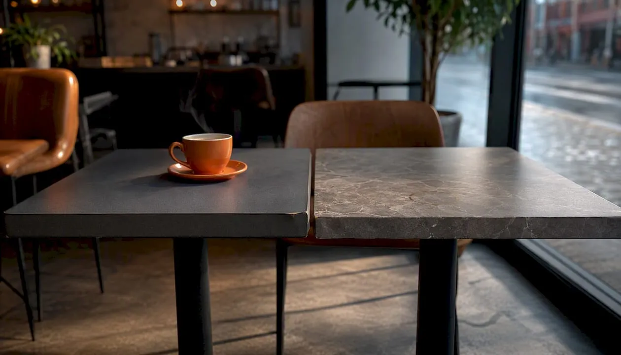 Table top materials for cafés: what UK owners should choose