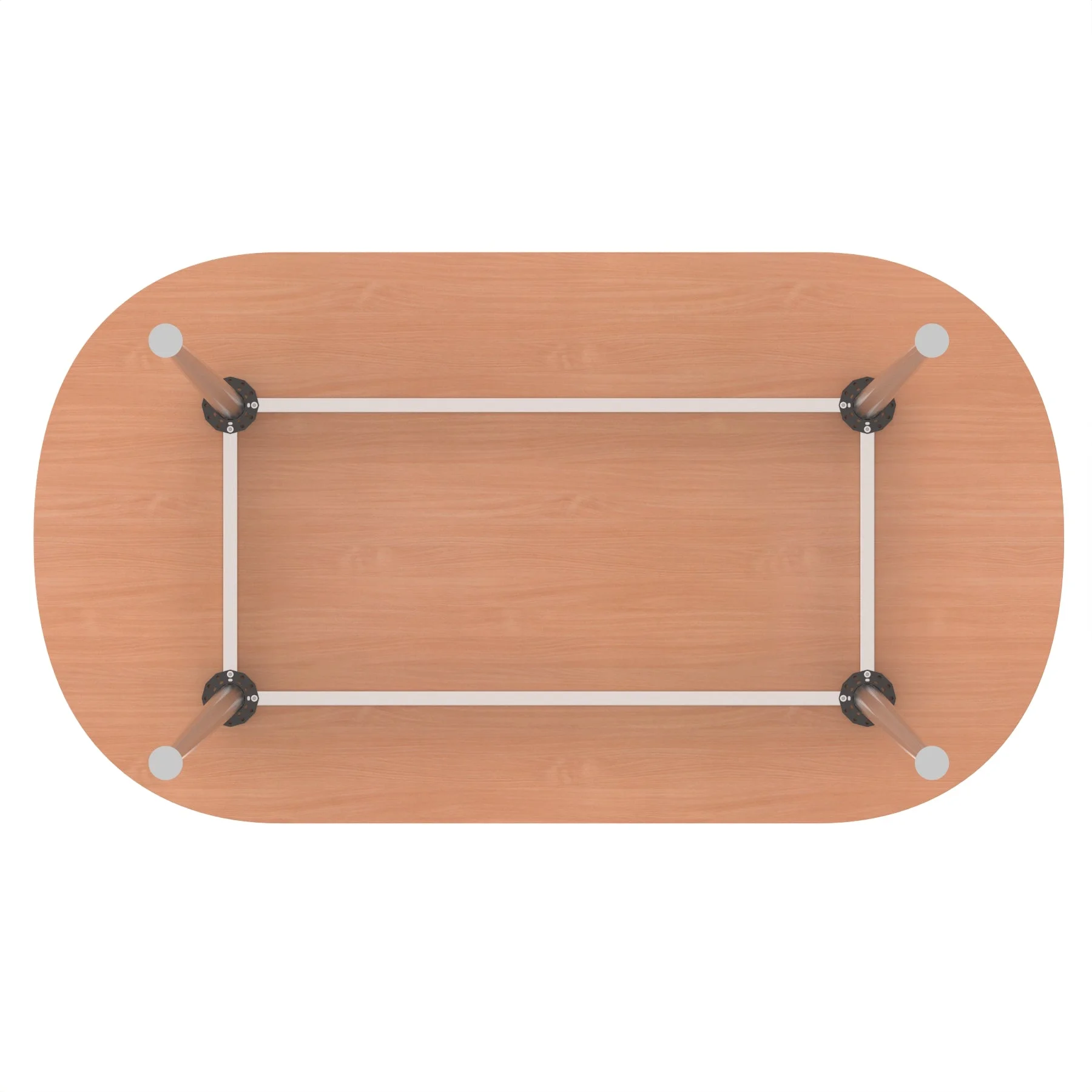 Impulse Boardroom Table With Silver Leg Frame