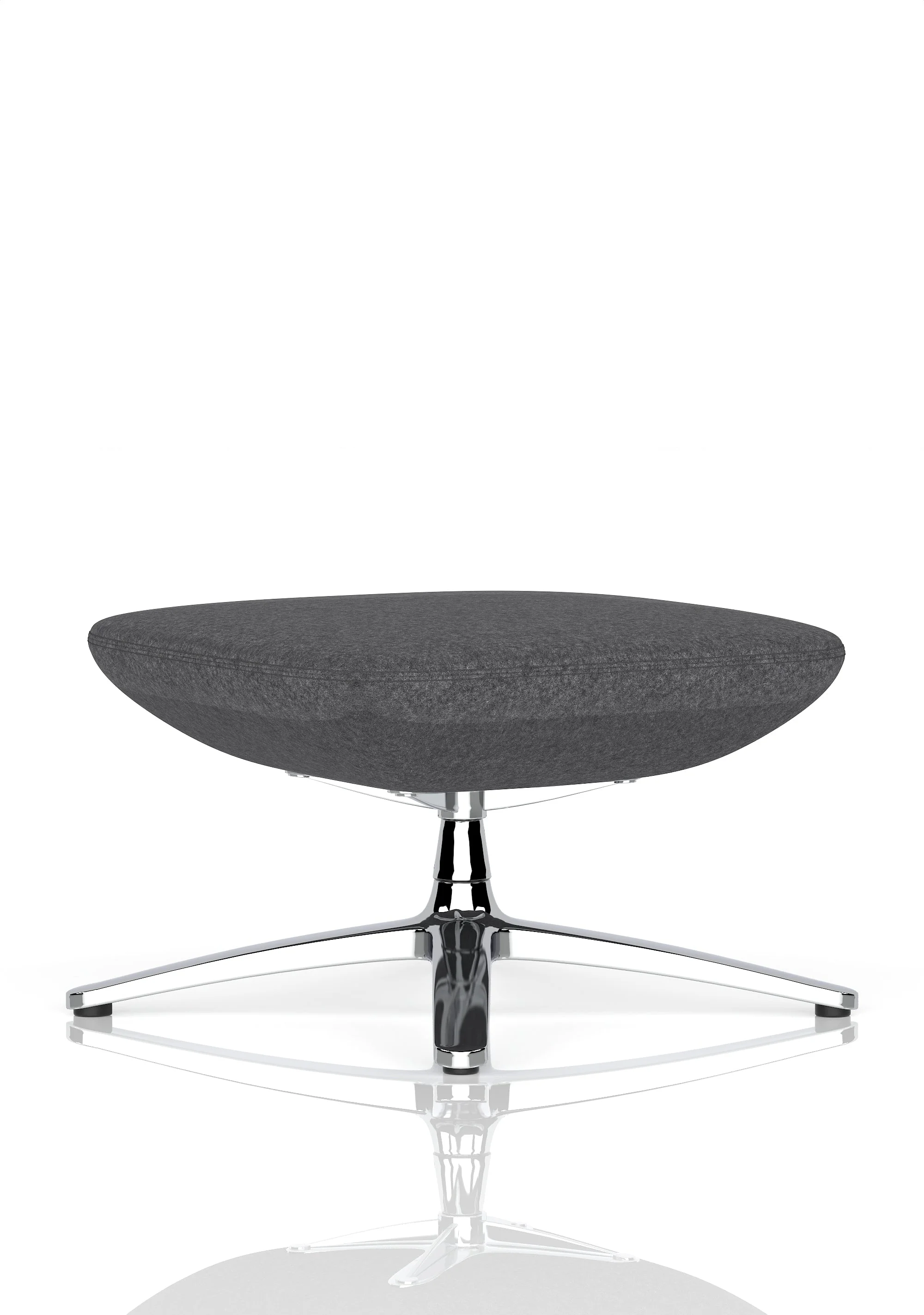 Etta Dark Grey Cashmere Footstool