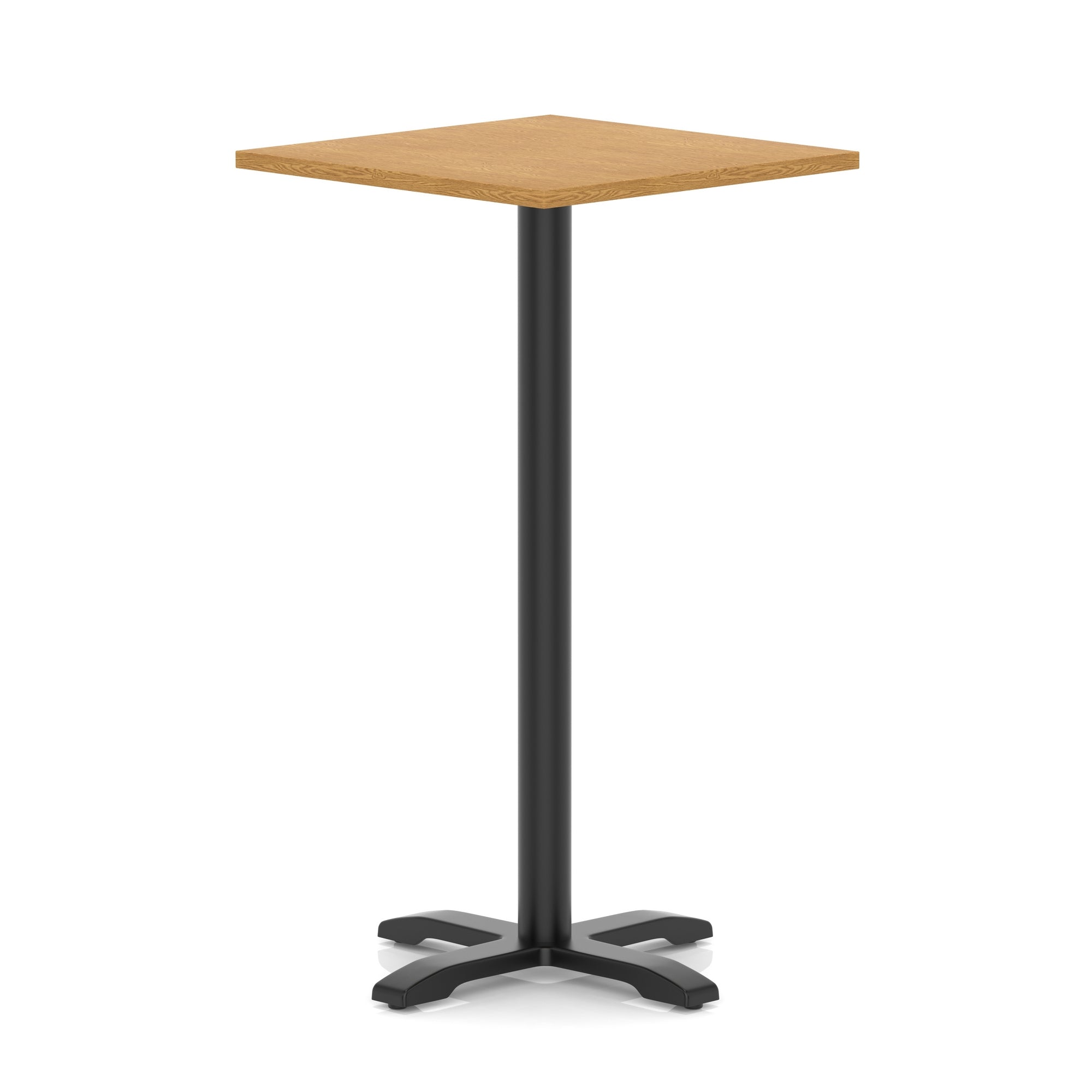 Italia Square Poseur Table With Cross Base Black Leg