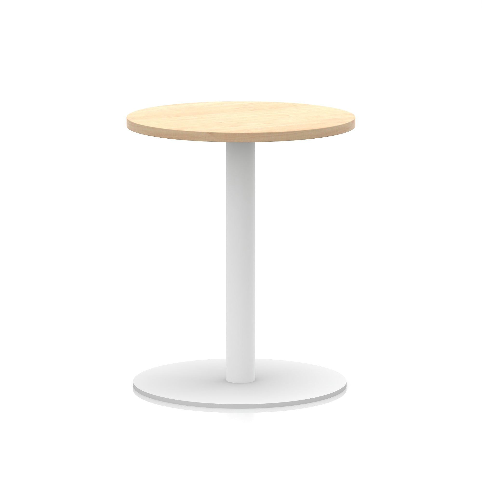 Italia Round Poseur Table White Leg