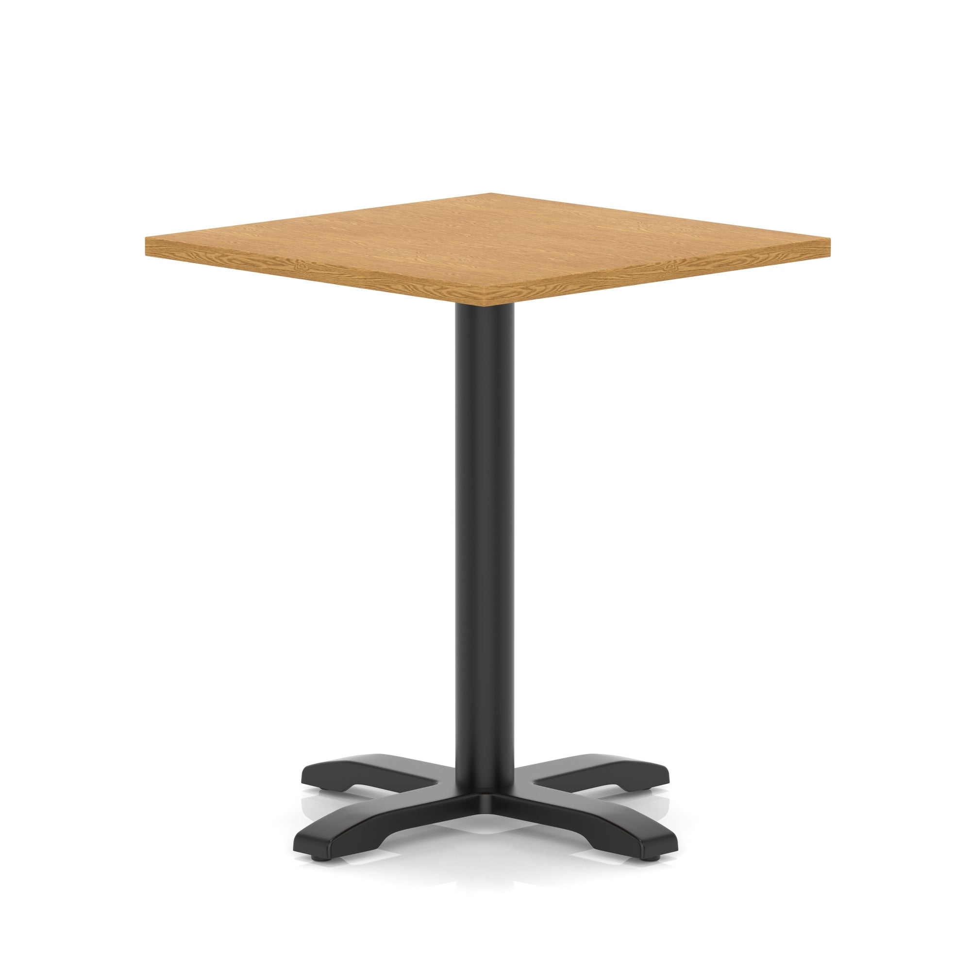 Italia Square Poseur Table With Cross Base Black Leg