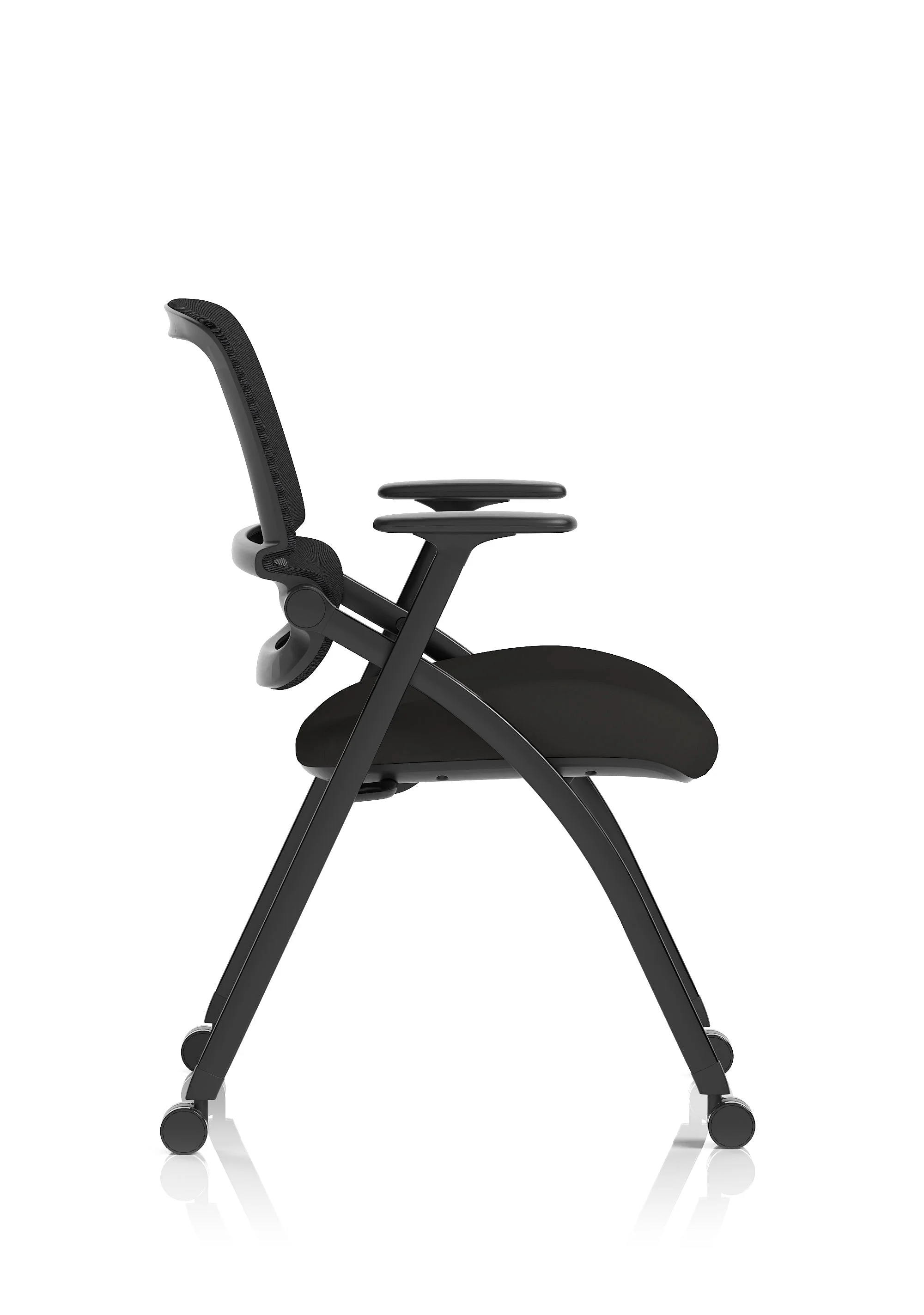 Capra Mesh Back Folding Office Training Chair With Sliding Arms