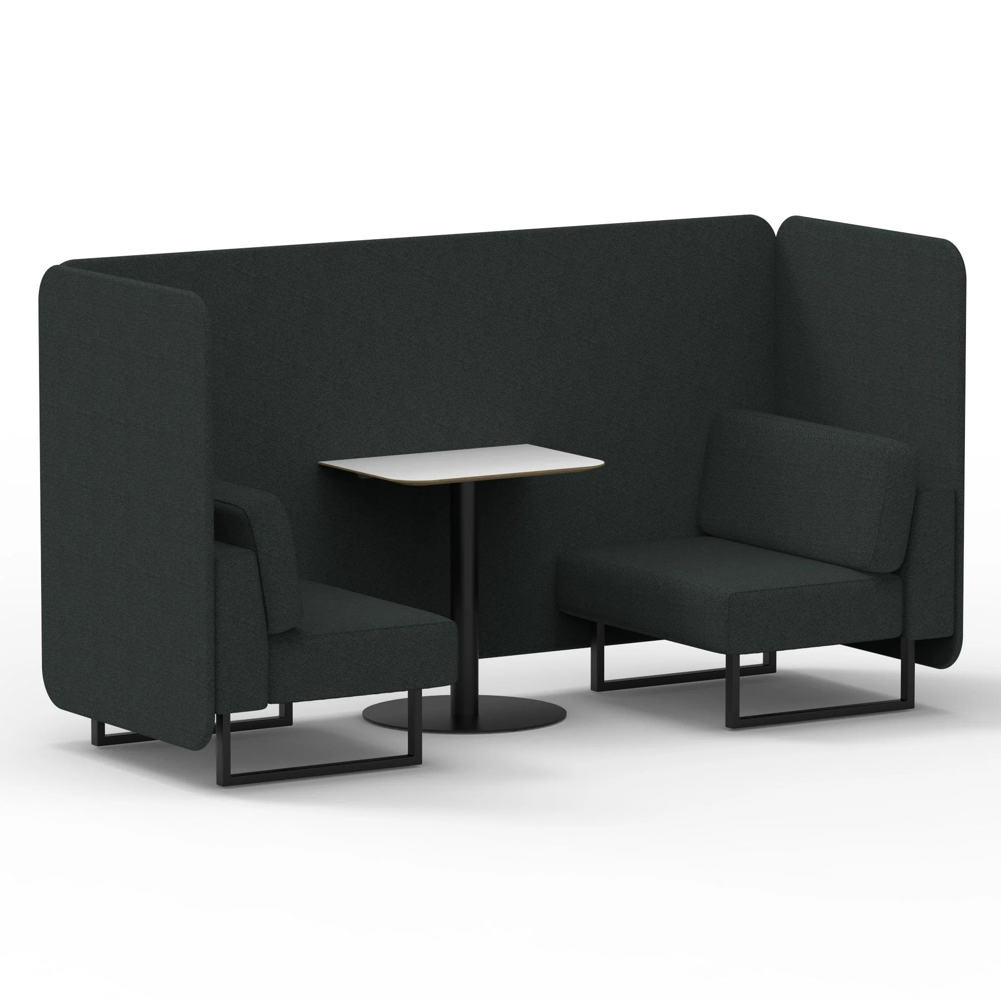 Brixworth Bench Booth With White Table In Single Tone