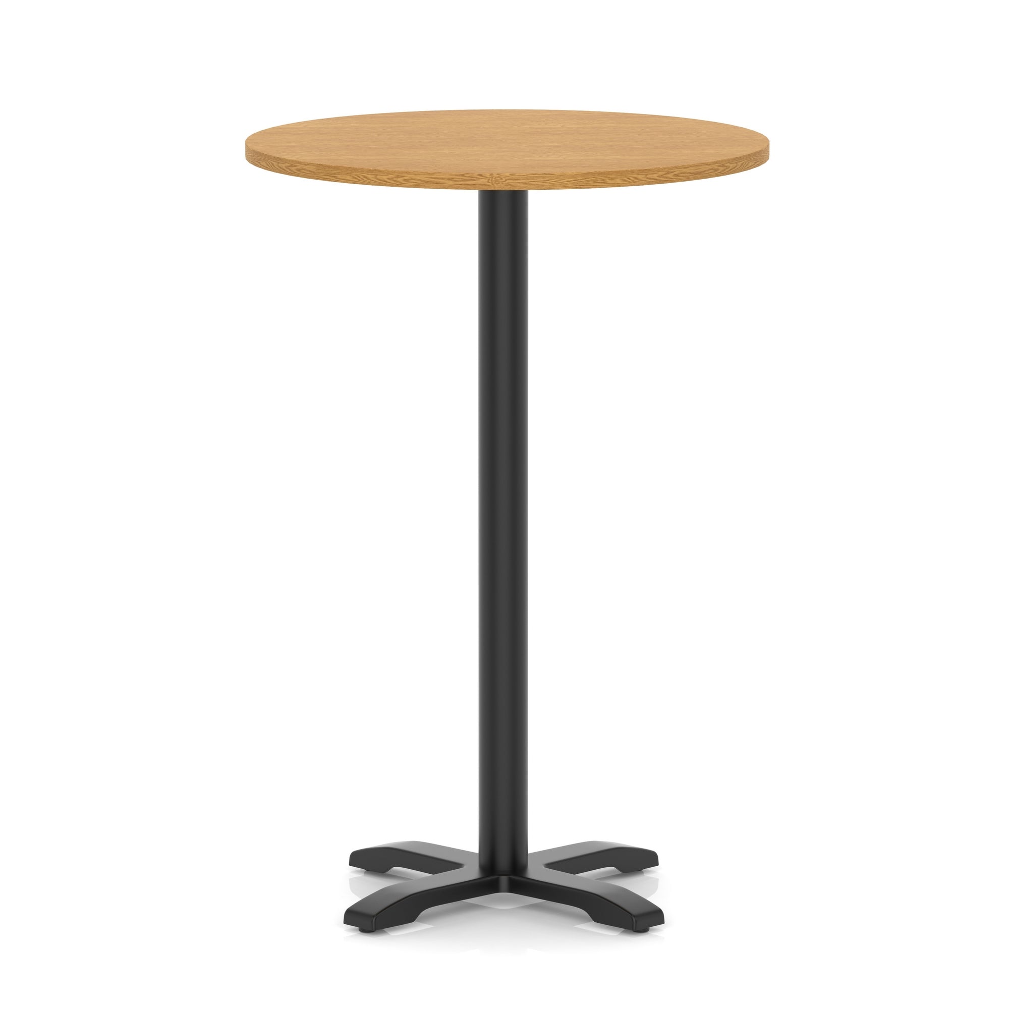Italia Round Poseur Table With Cross Base Black Leg