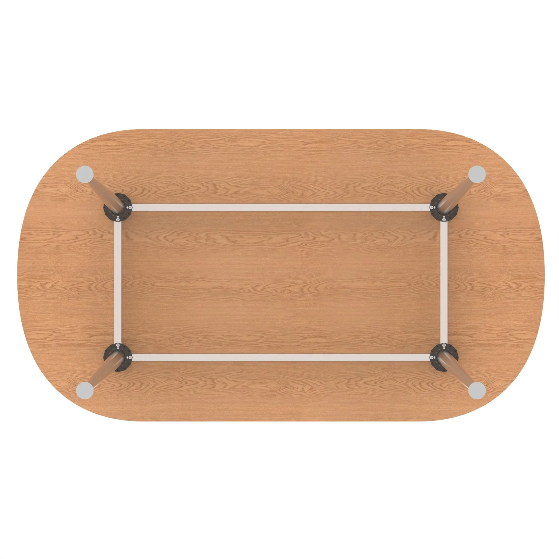 Impulse Boardroom Table With Silver Leg Frame