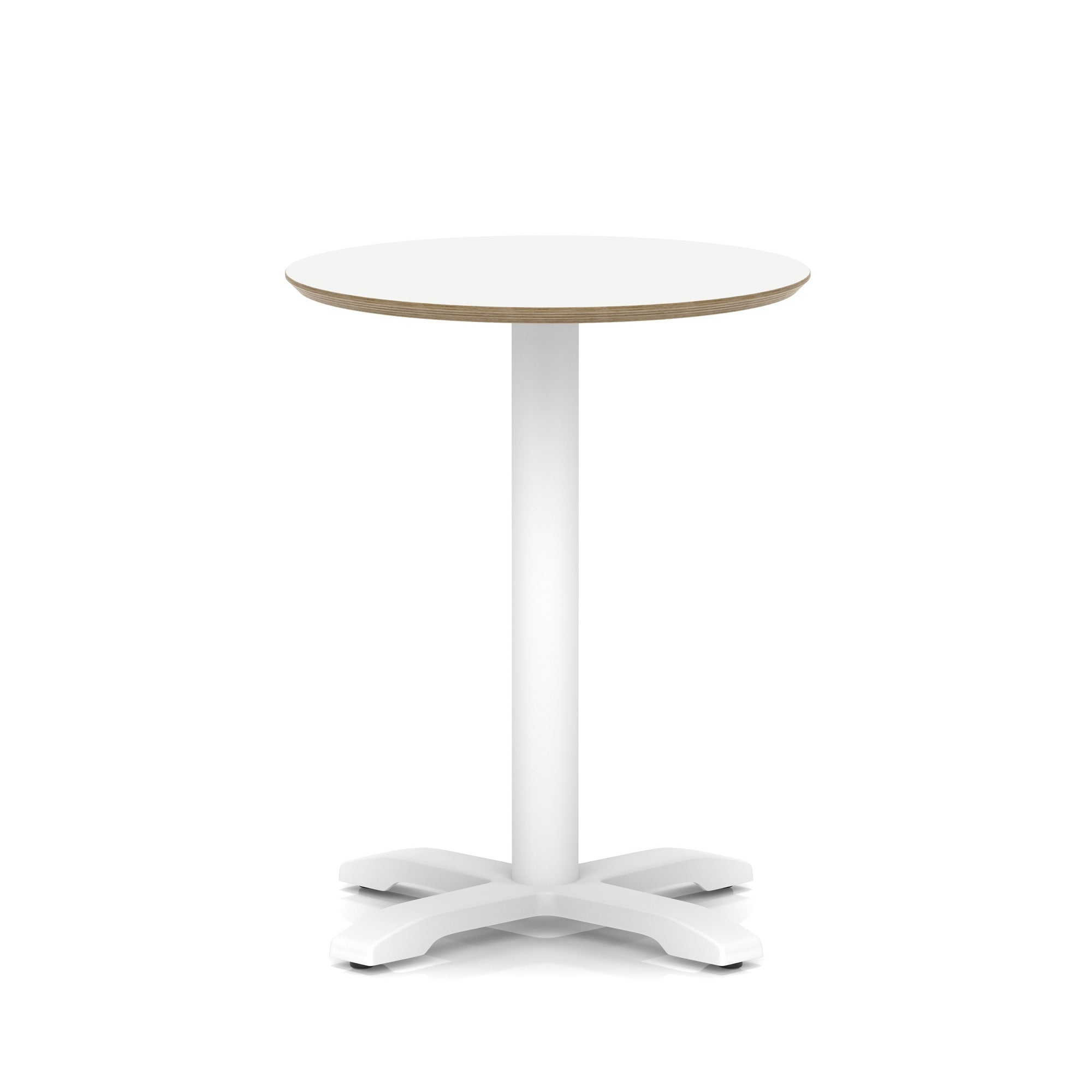 Brixworth Round Coffee Table With Cross Base - White Leg
