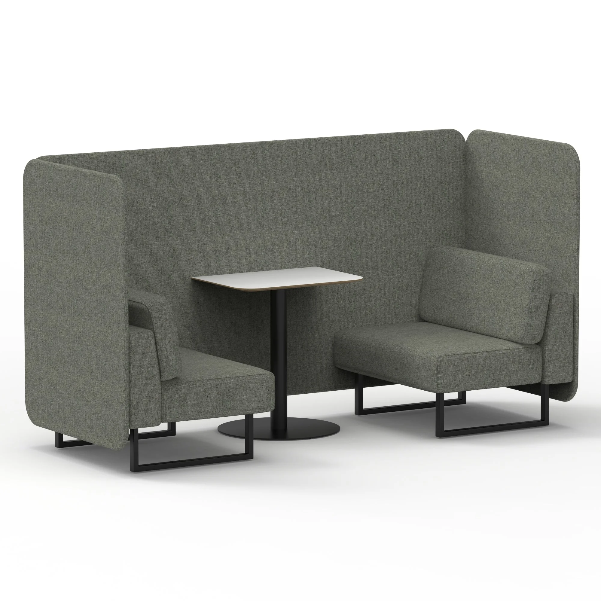 Brixworth Bench Booth With White Table In Single Tone