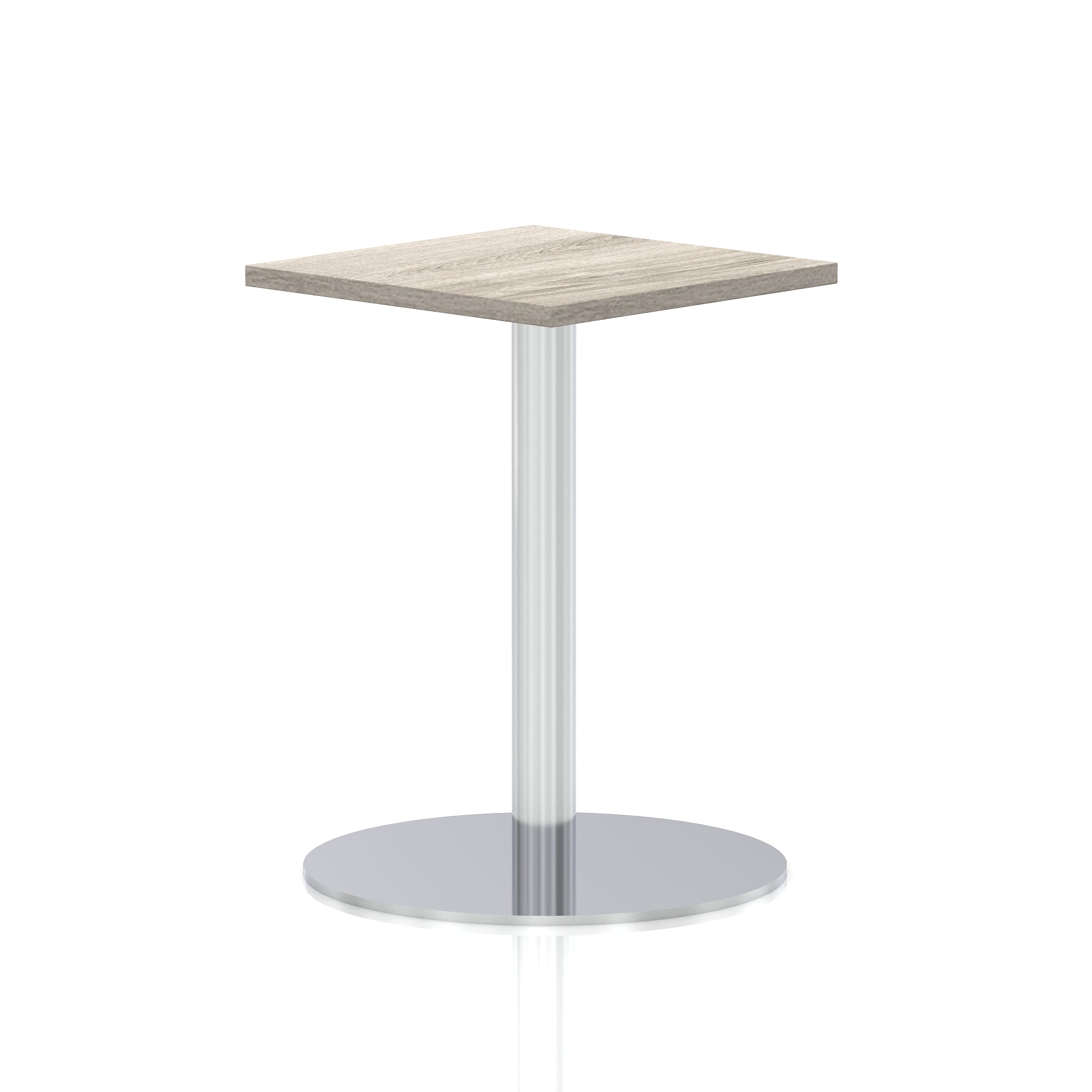 Italia Square Poseur Table Silver Leg