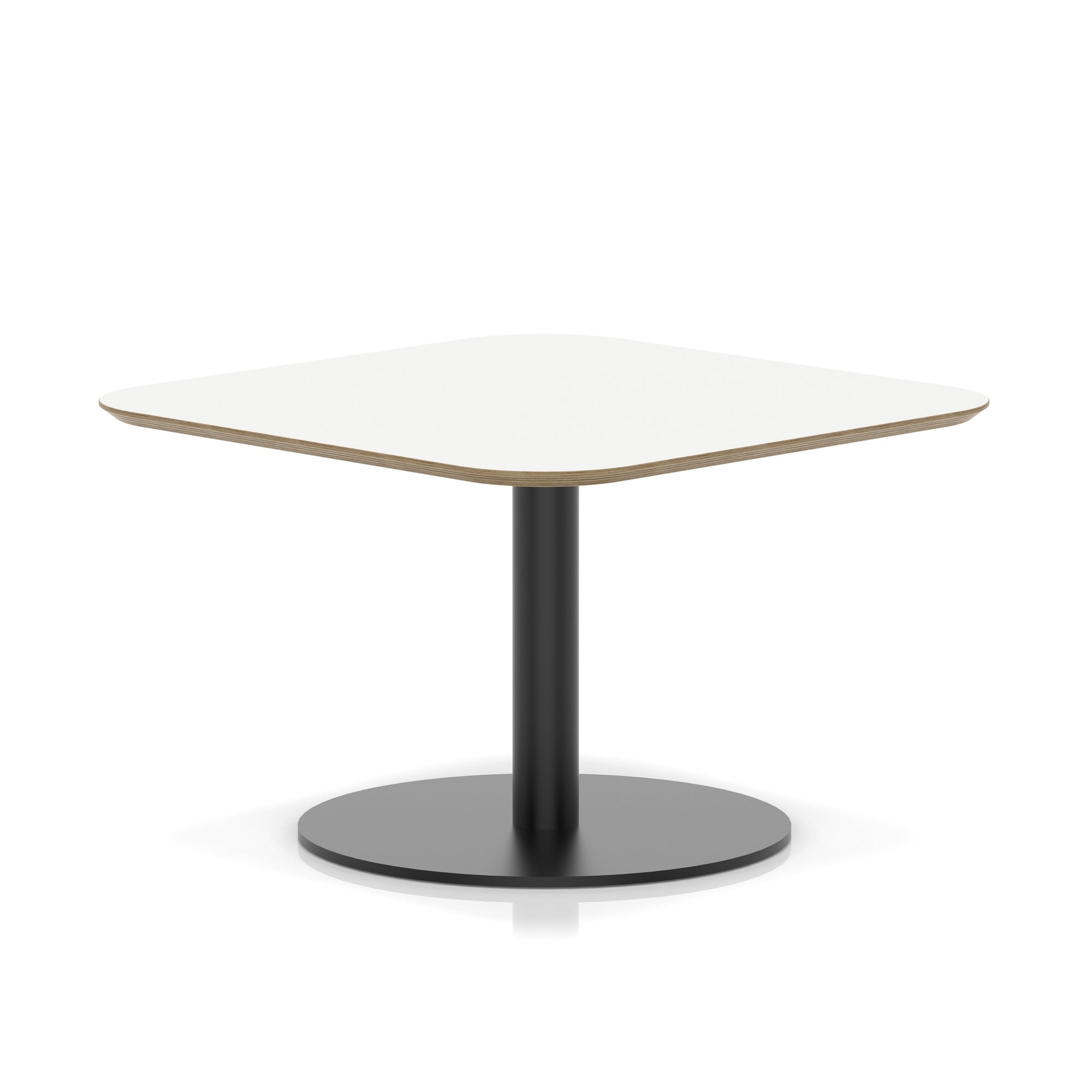 Brixworth Square Coffee Table With Disc Base - Black Leg