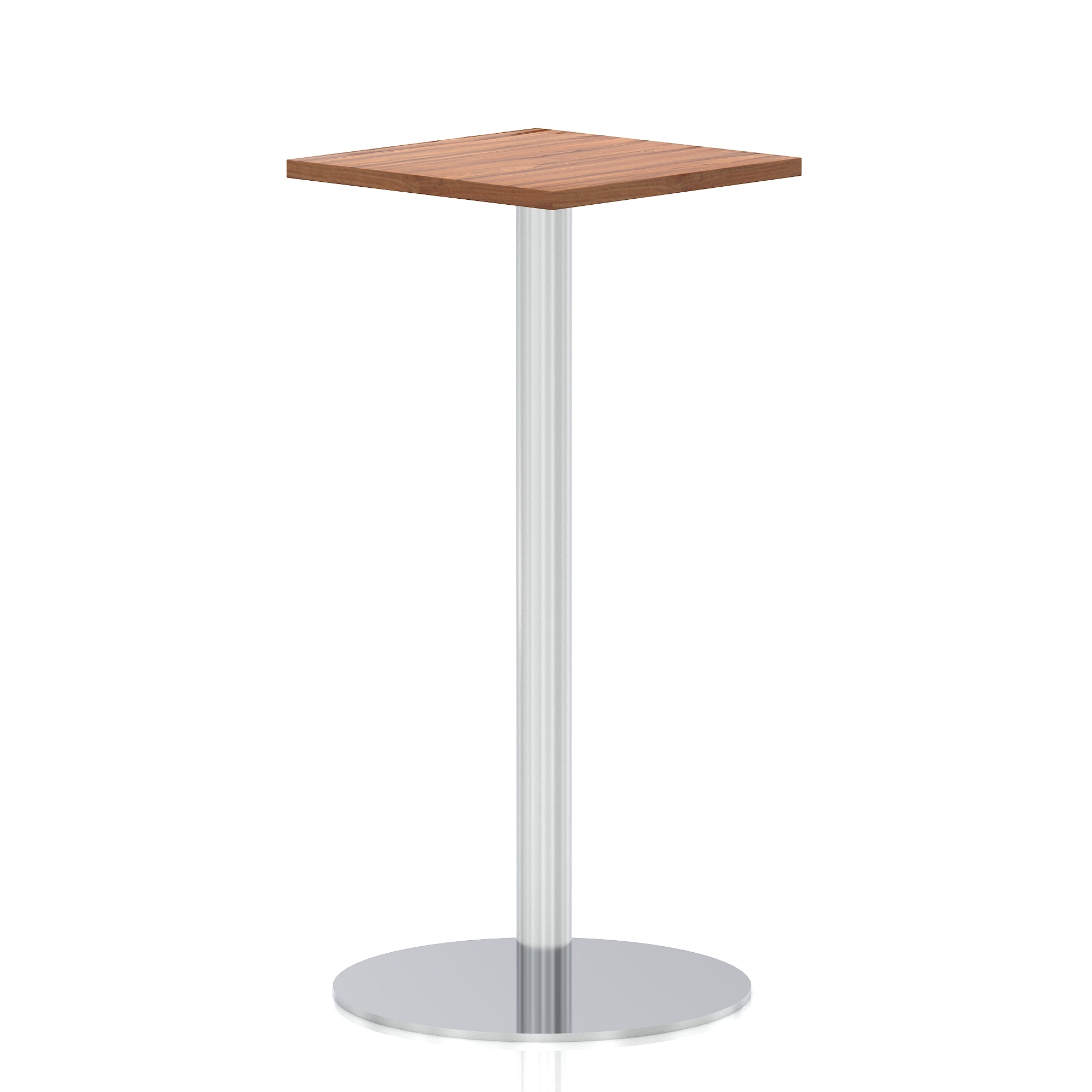 Italia Square Poseur Table Silver Leg
