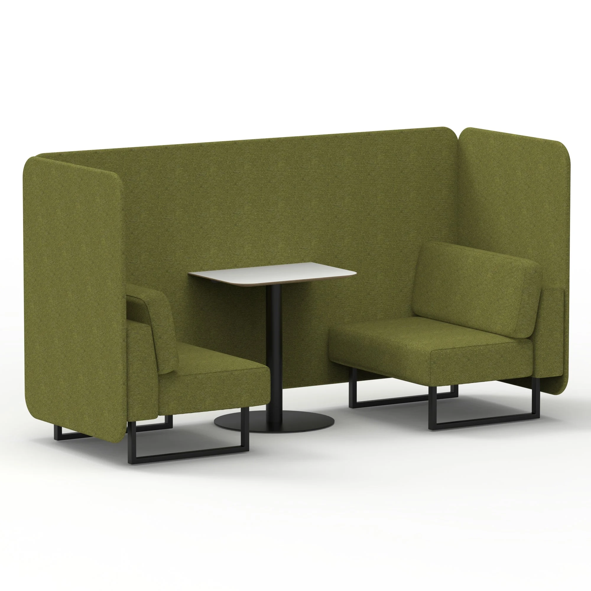 Brixworth Bench Booth With White Table In Single Tone