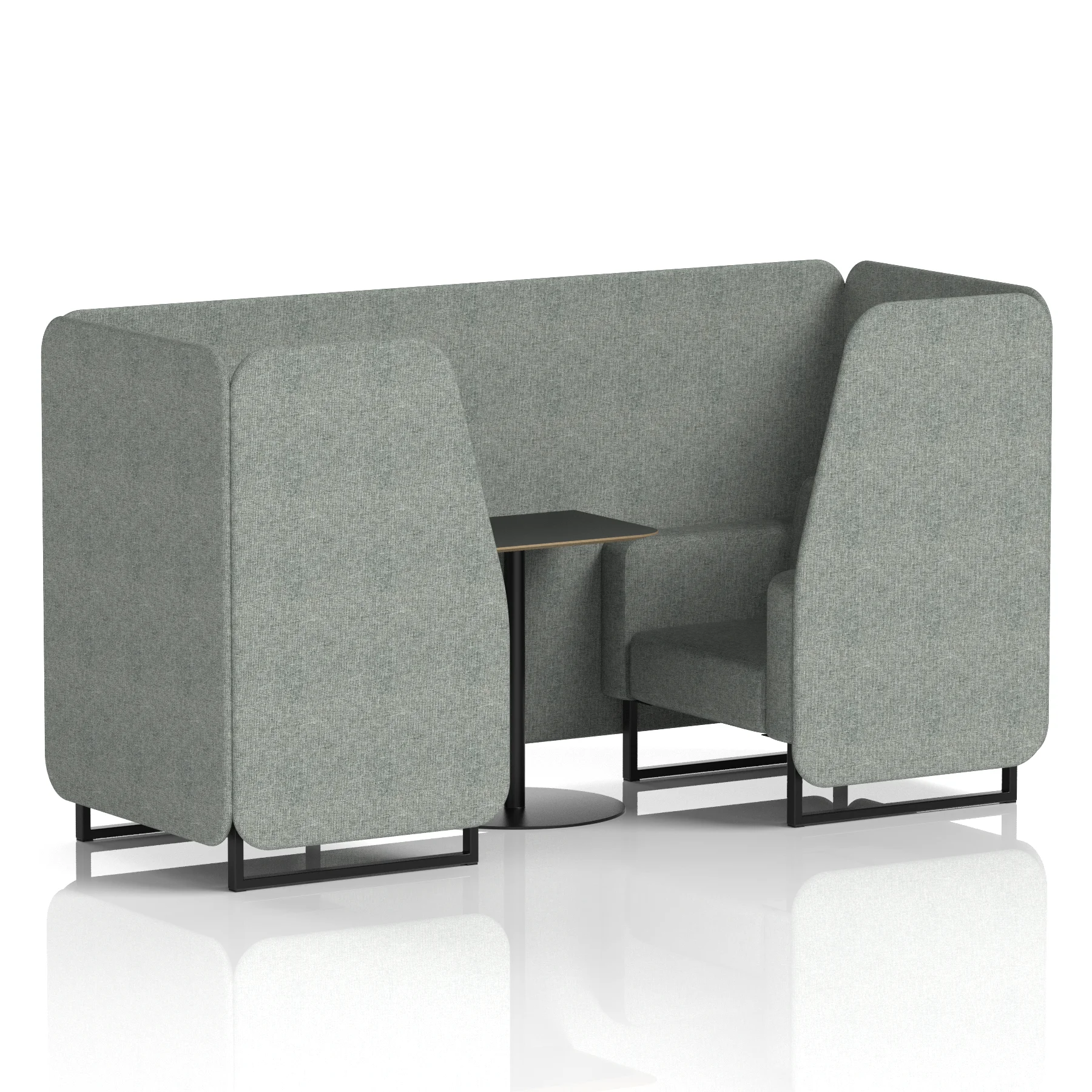 Brixworth Booth With Black Table In Single Tone