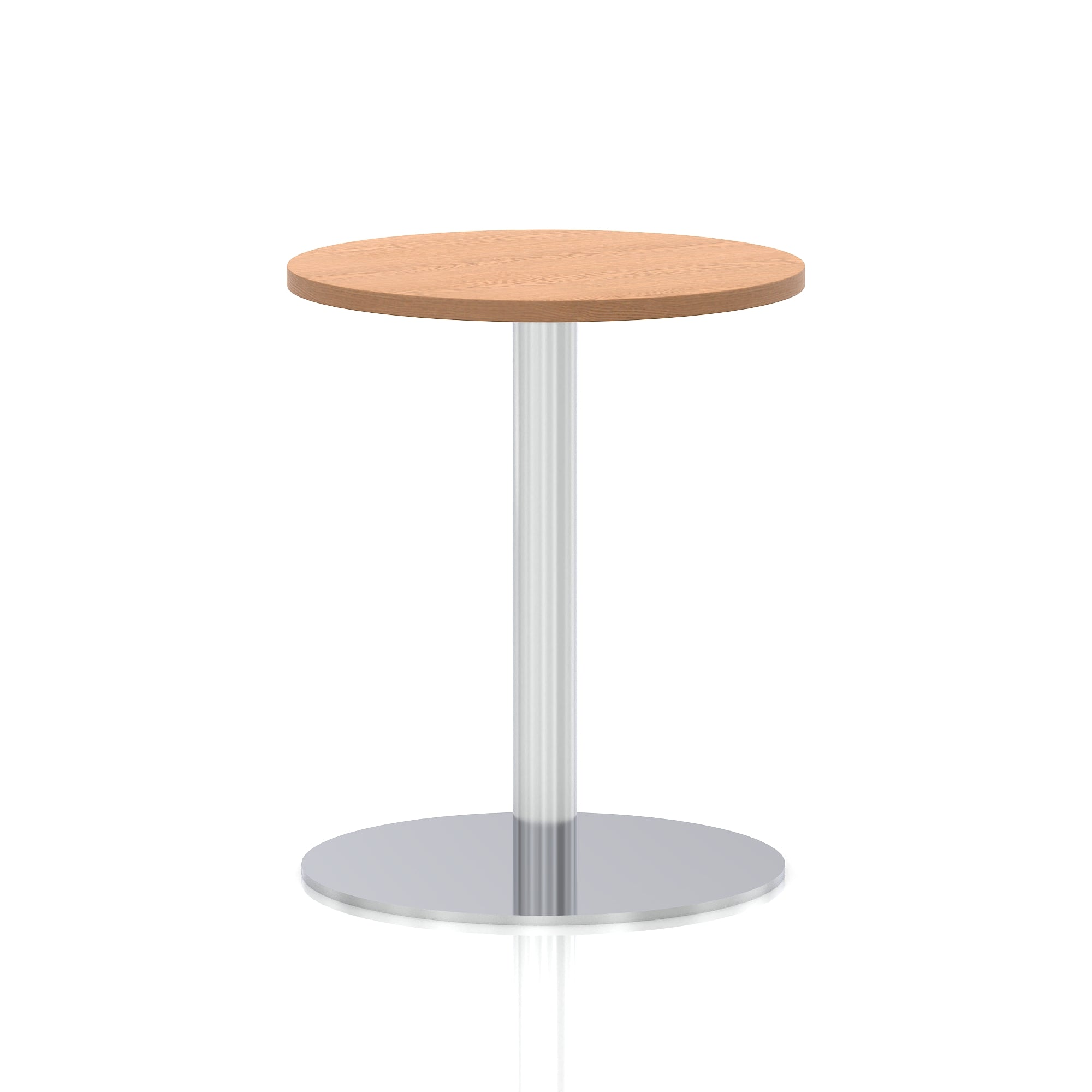 Italia Round Poseur Table Silver Leg
