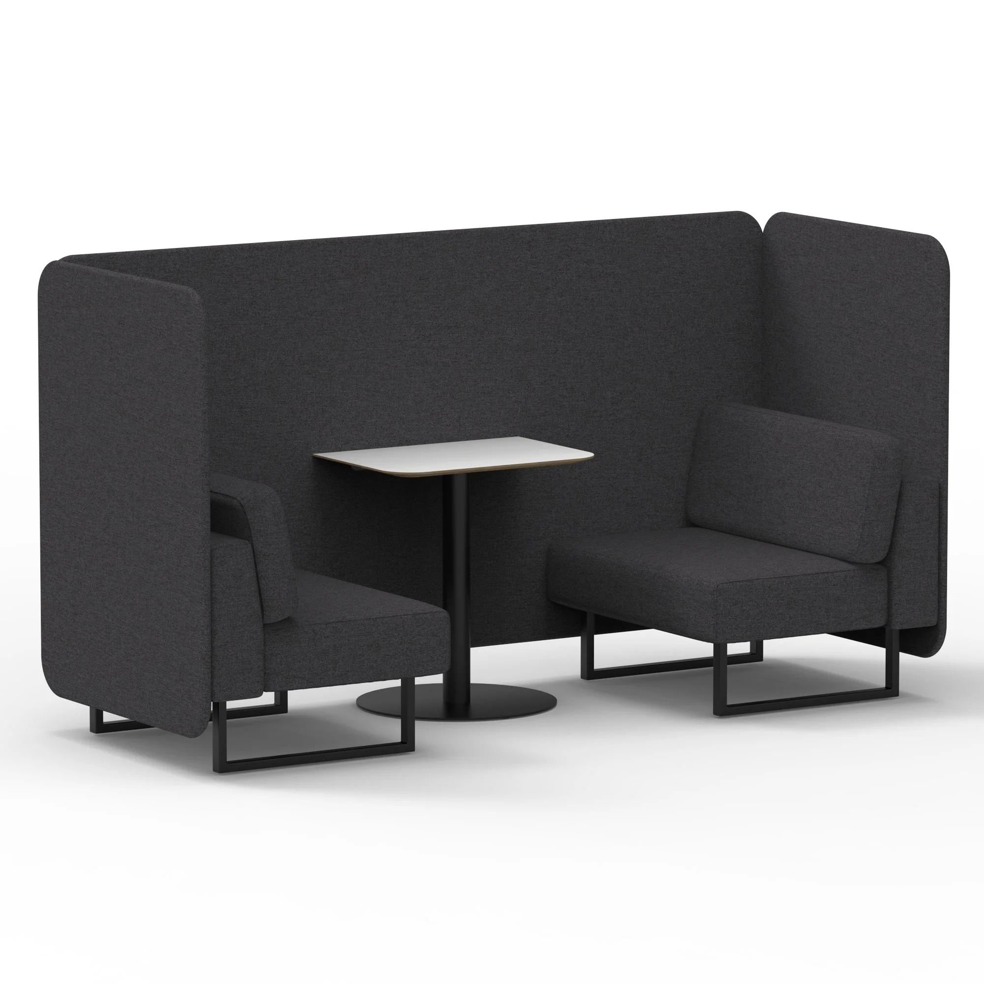 Brixworth Bench Booth With White Table In Single Tone