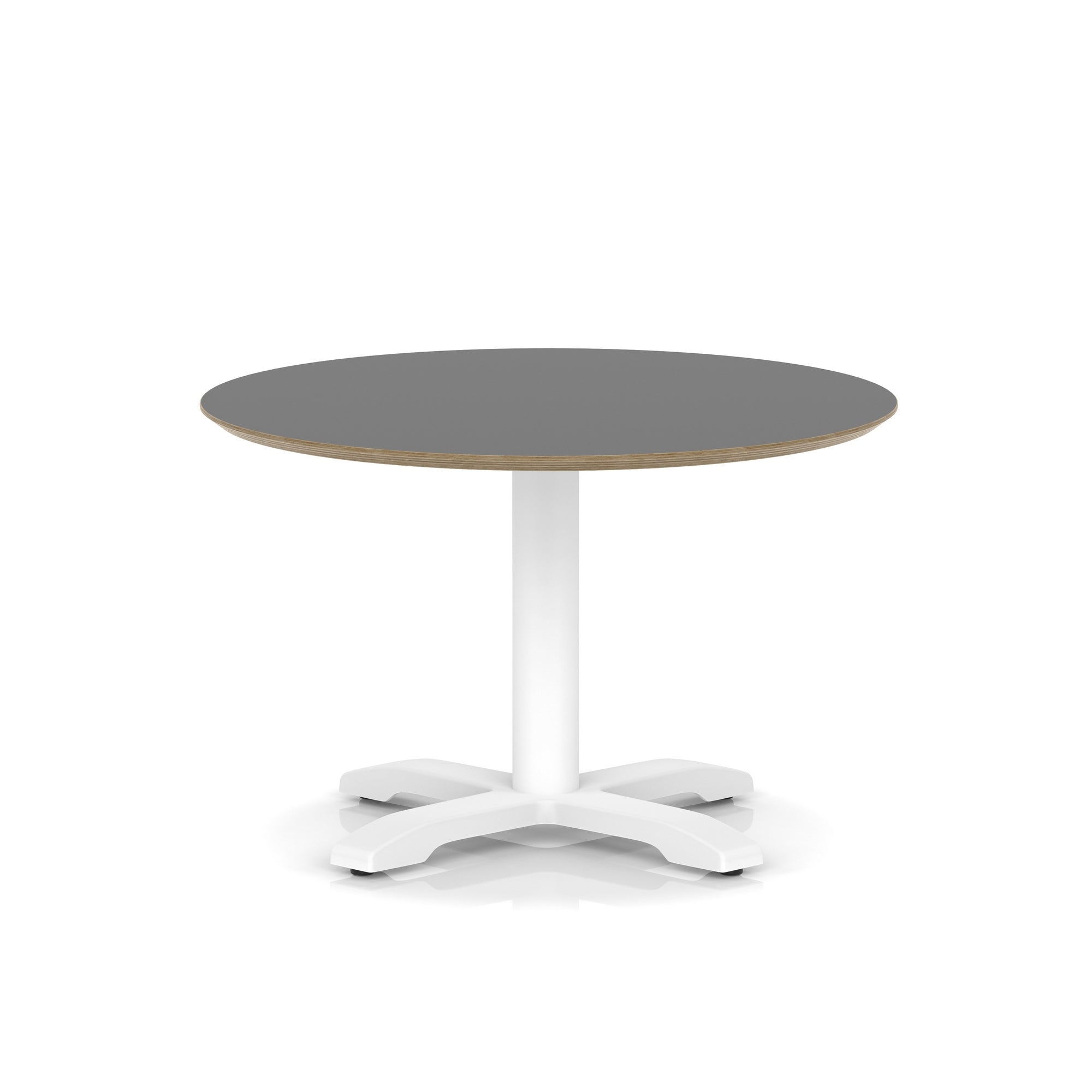 Brixworth Round Coffee Table With Cross Base - White Leg