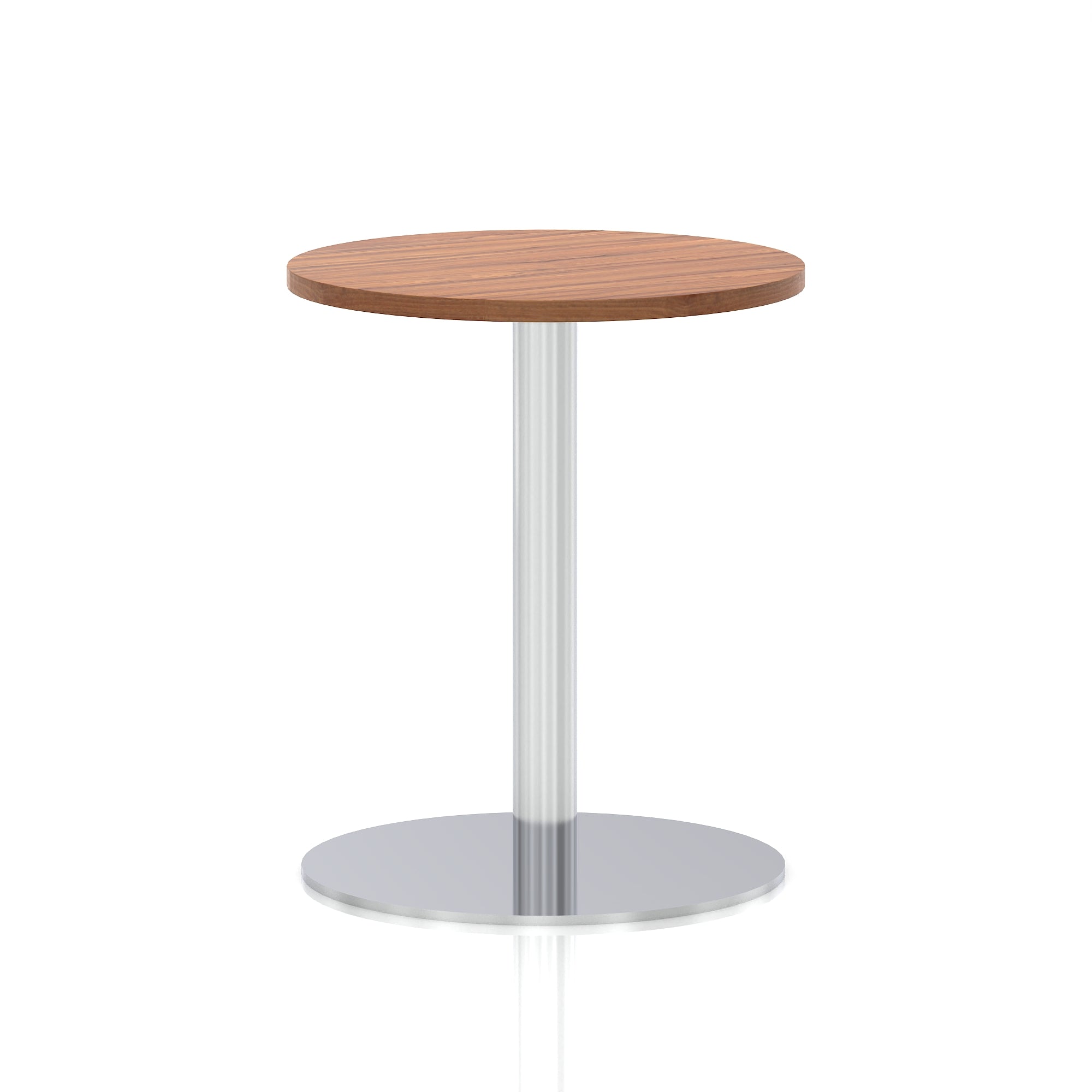 Italia Round Poseur Table Silver Leg