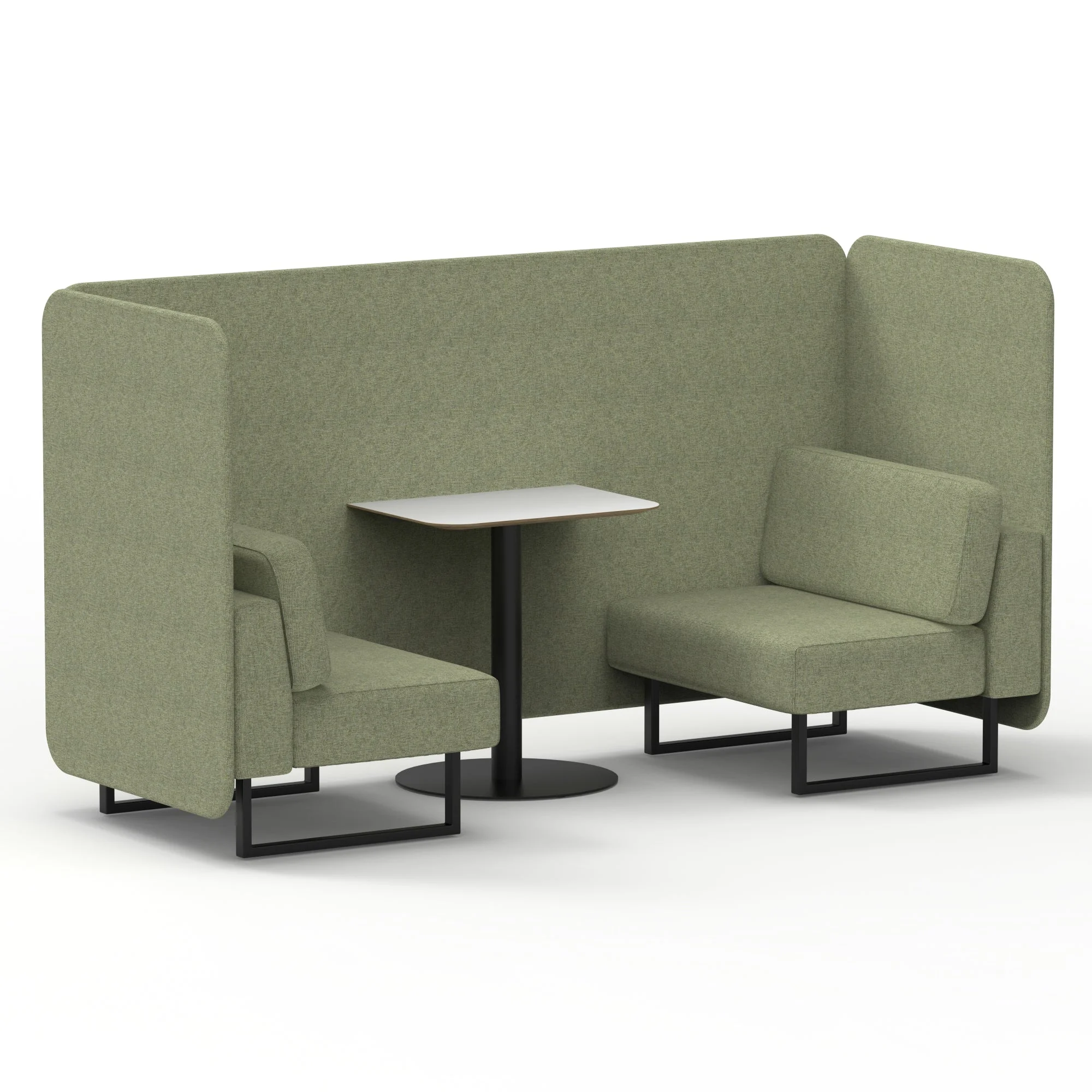 Brixworth Bench Booth With White Table In Single Tone