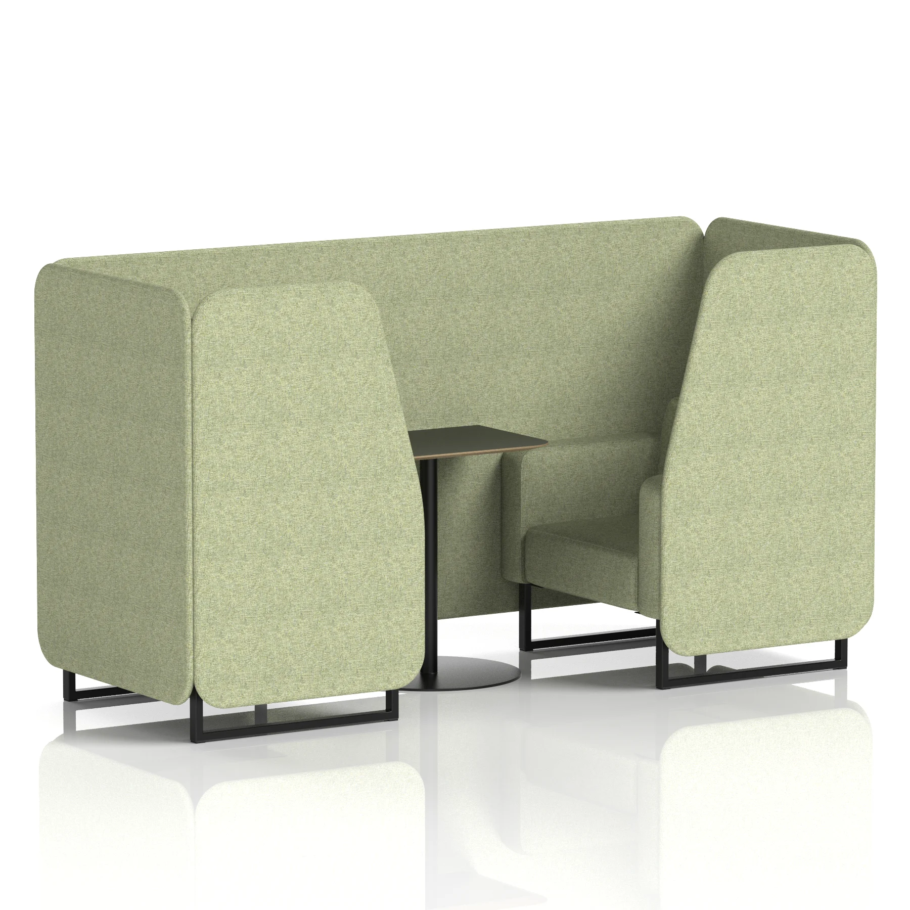 Brixworth Booth With Black Table In Single Tone